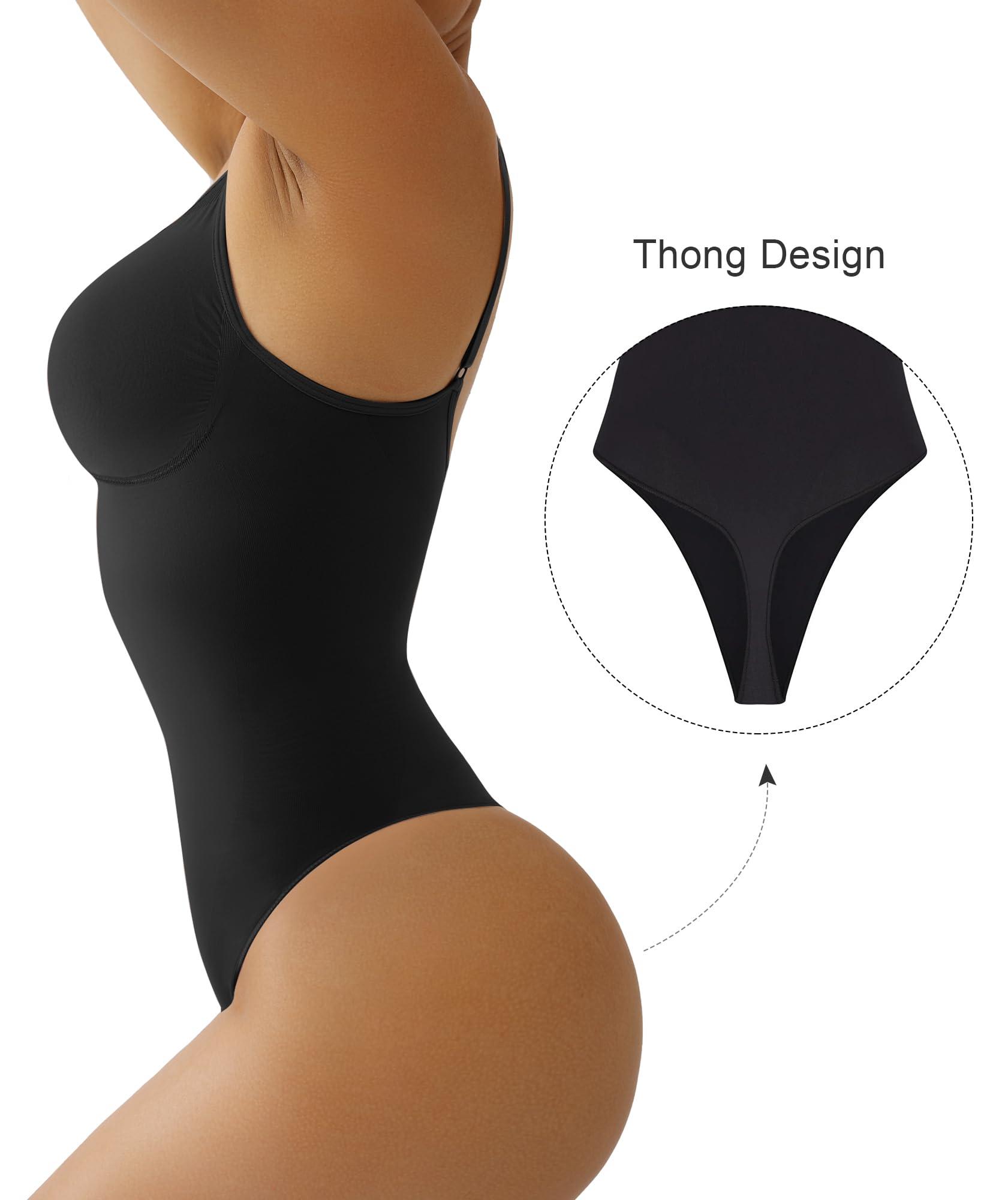 SHAPERX Women's Shapewear Bodysuit Tummy Control Body Shaper Seamless Sculpting Snatched Waist Body Suit - Image 2