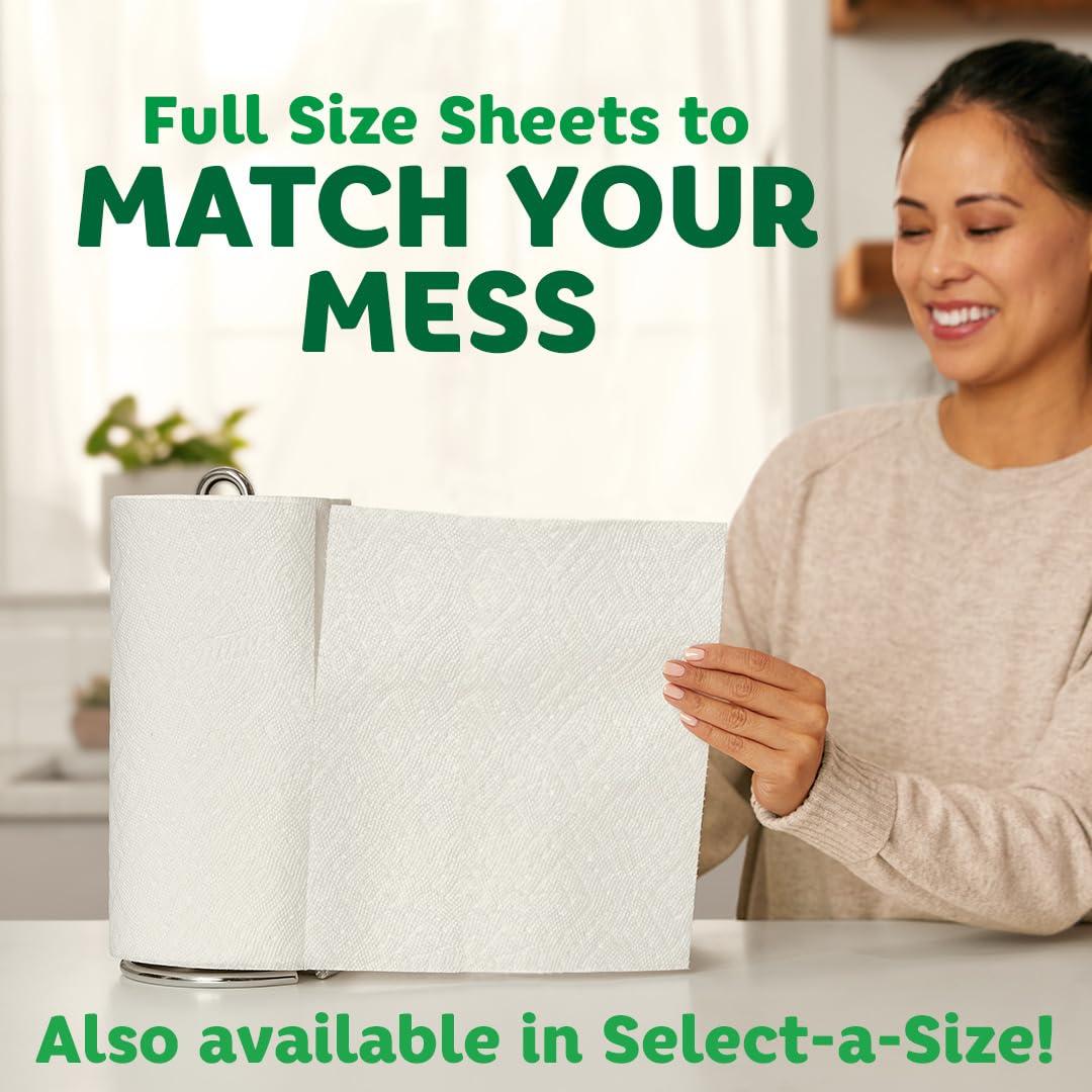 Bounty Full Sheet Paper Towels, White, 2 Triple Rolls - 6 Regular Rolls - Image 6