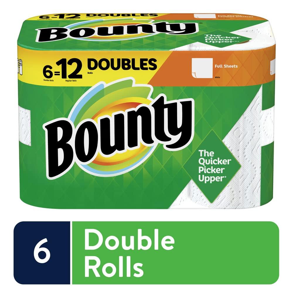 Bounty Full Sheet Paper Towels, White, 6 Double Rolls = 12 Regular Rolls - Image 9