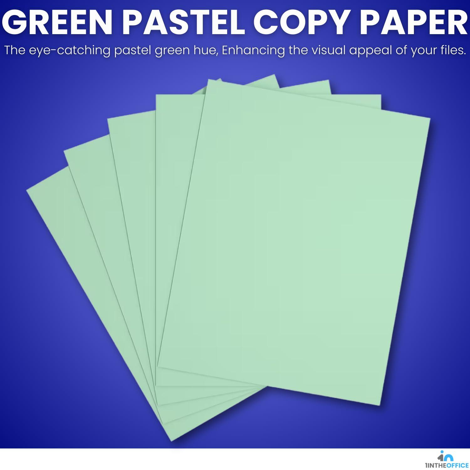 1InTheOffice Green Copy Paper, Printer Paper, Colored Copy Paper, 20 lbs., 8.5" x 11", 20 lbs., 500 Pack - Image 3