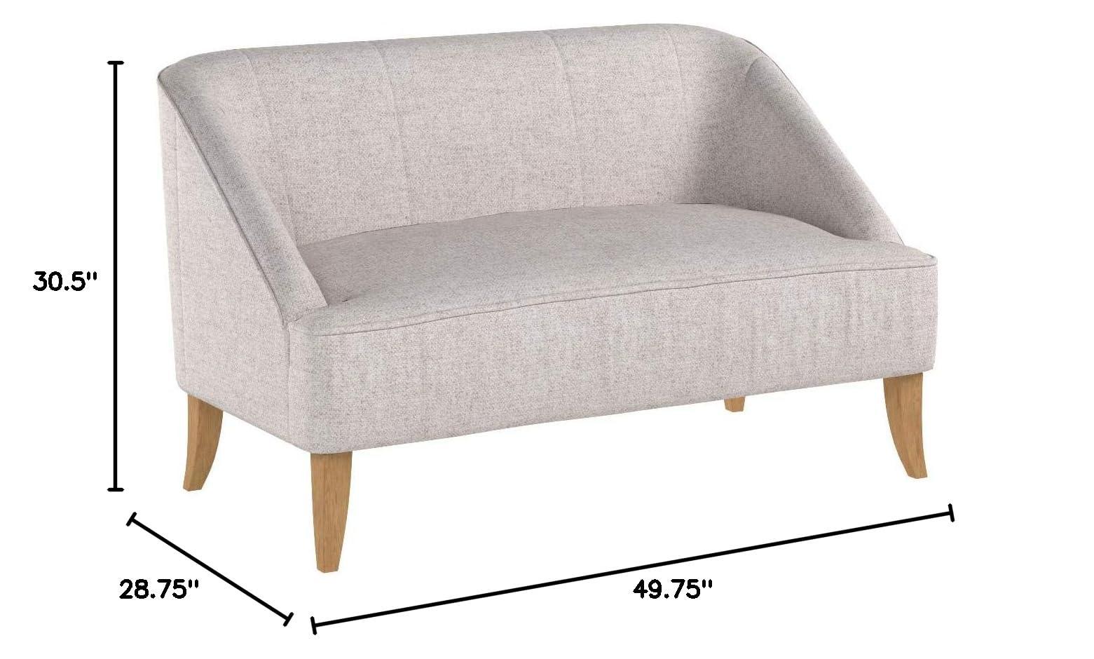 Christopher Knight Home Justus Mid-Century Modern Fabric Loveseat, Beige / Natural - Image 10