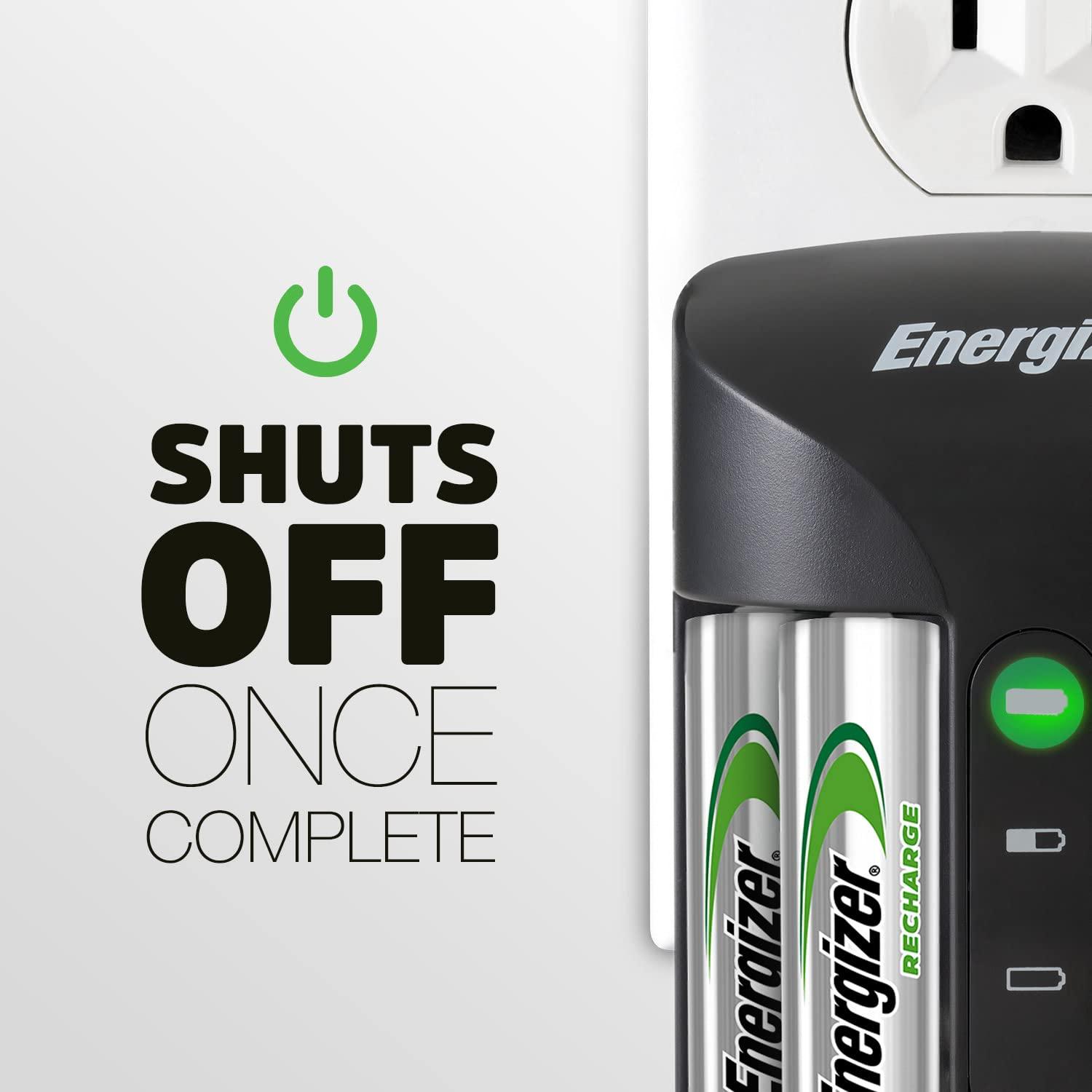 Energizer Recharge Pro Rechargeable AAA and AA Battery Charger With 4 NiMh Rechargeable AA Batteries, Provides a Full Charge in 3 Hours - Image 9