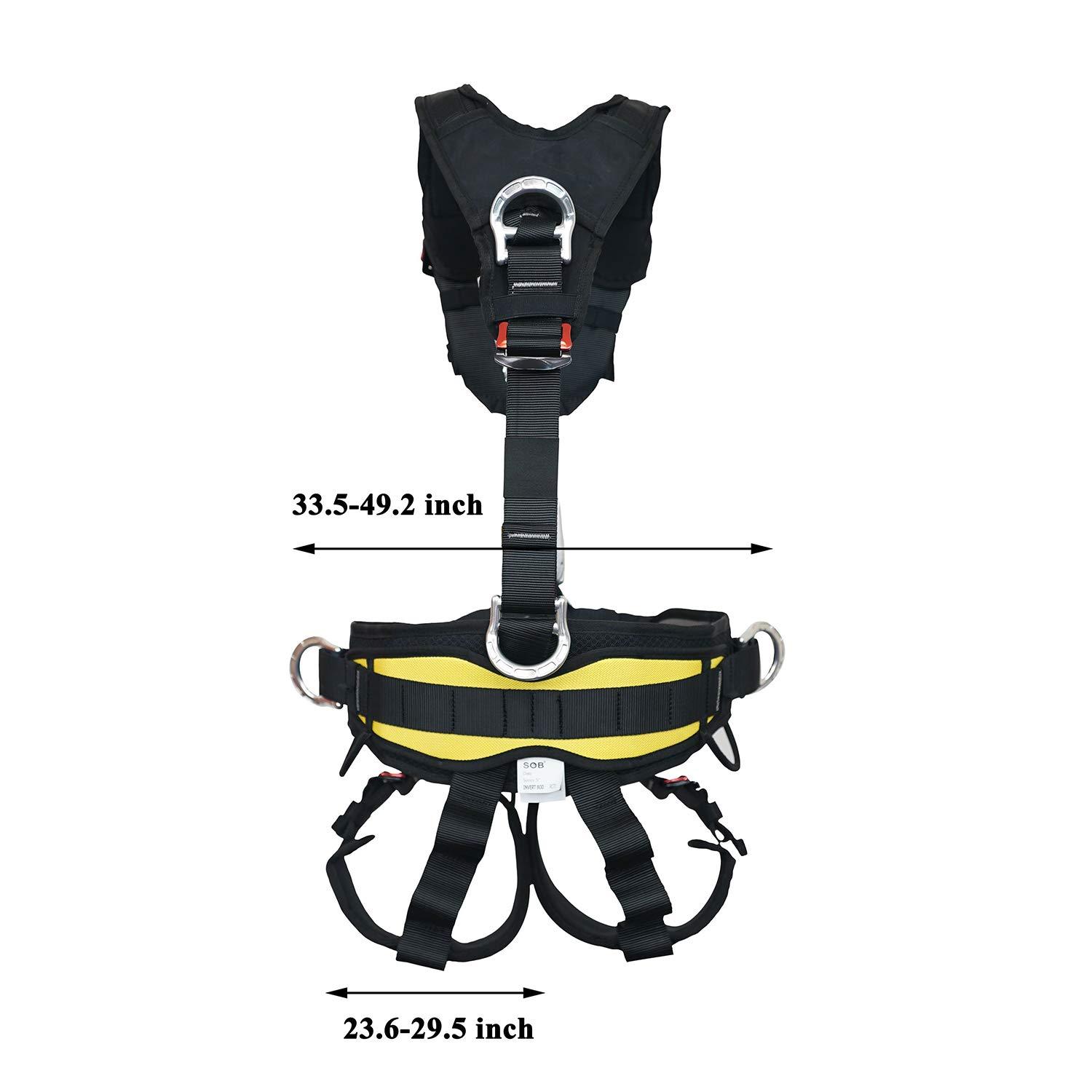 SOB Full Body Climbing Harness Can Be Inverted Thicken Widen Protect Waist Safety Harness Tree Work Rock Climbing Mountaineering Rescuing Work at Height - Image 2