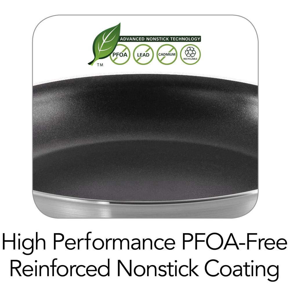 Tramontina Professional 10-Inch Non Stick Frying Pan, Heavy-Gauge Aluminum Skillet with Reinforced Nonstick Coating, Red Handle, Dishwasher and Oven Safe - Image 3