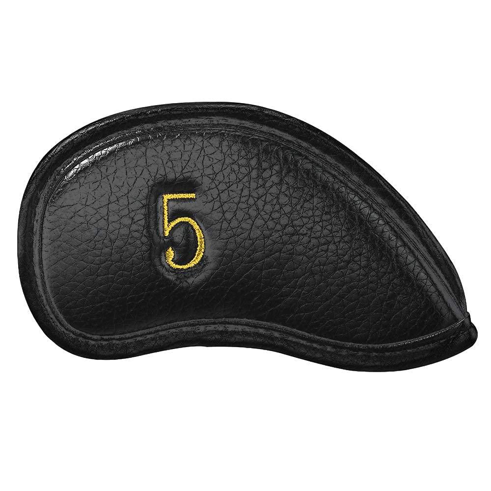 CRAFTSMAN GOLF 12pcs or 1pc Thick Synthetic Leather Golf Iron Head Covers Set Headcover Fit All Brands Callaway Ping Taylormade Cobra Etc. Also Custom Name - Image 5