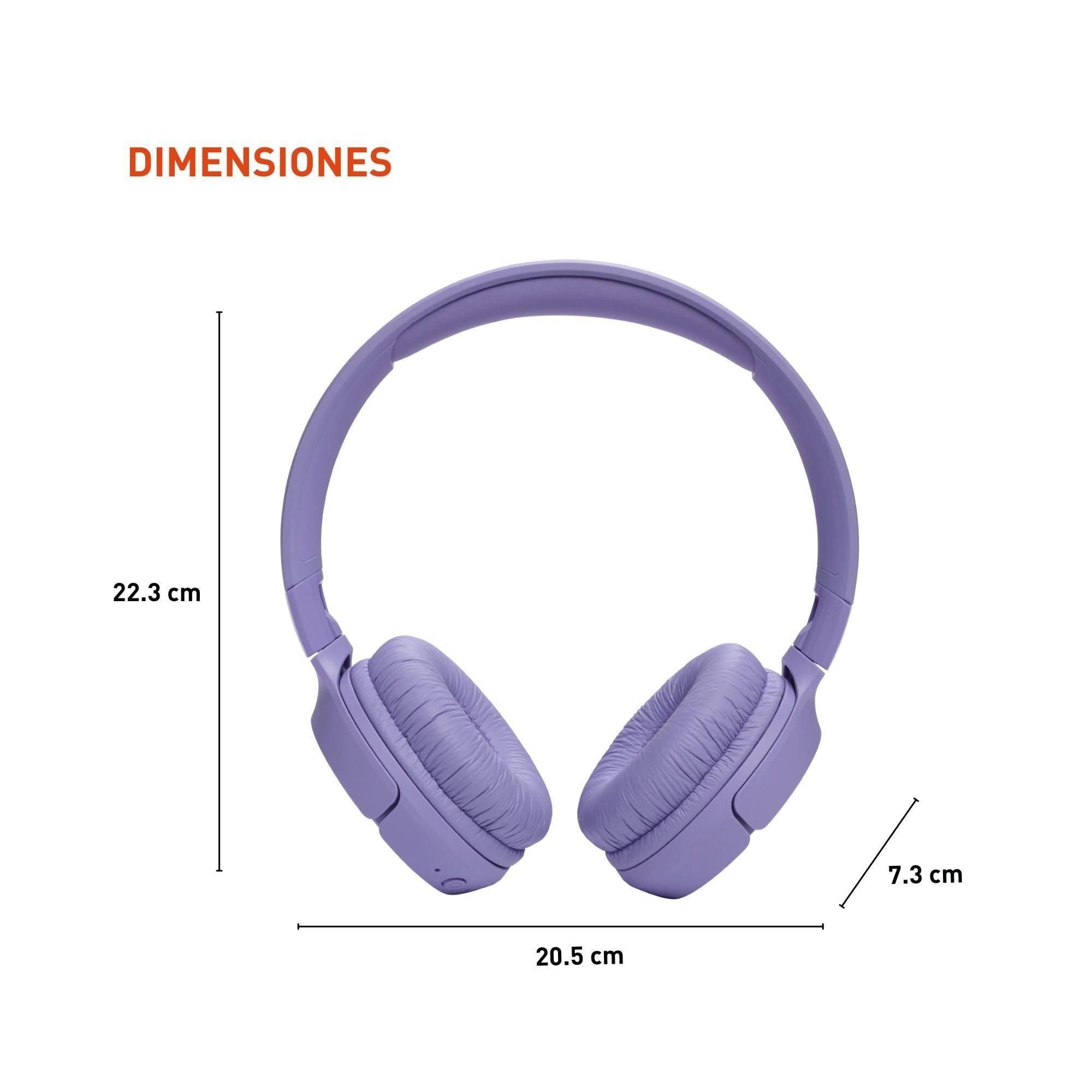 JBL Tune 520BT - Wireless On-Ear Headphones, Up to 57H Battery Life and Speed Charge, Lightweight, Comfortable and Foldable Design, Hands-Free Calls with Voice Aware (Purple) - Image 3