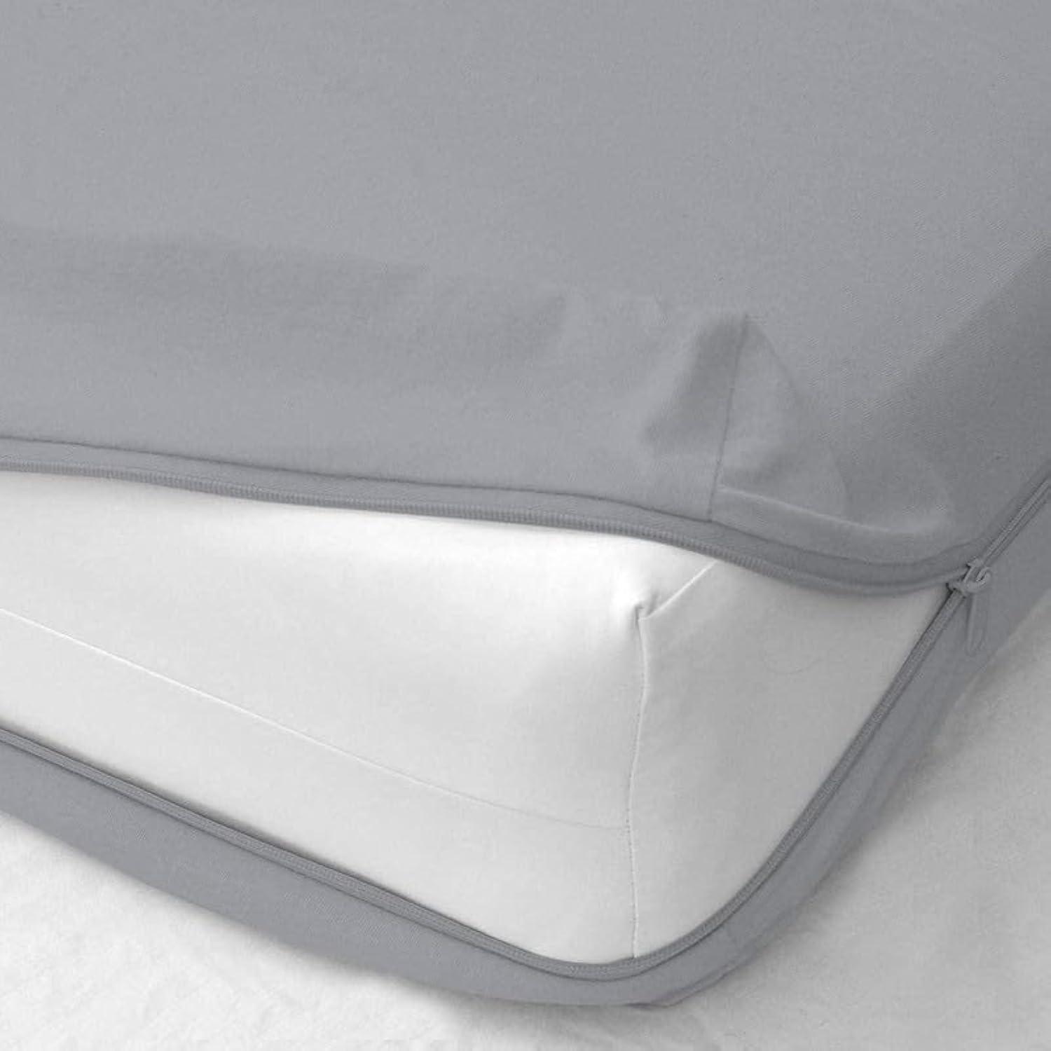 Shreem Linen Zippered King Fitted Sheet fits 16" Mattresses, Ultra-Soft 1800 Microfiber, Fully Enclosed Zipper Mattress Cover, Light Grey