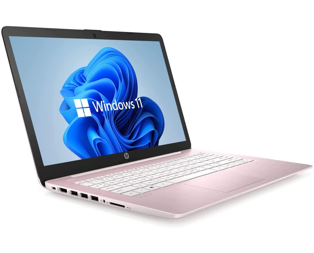 HP 14" HD Laptop, Windows 11, Intel Celeron Dual-Core Processor Up to 2.60GHz, 4GB RAM, 64GB SSD, Webcam, Dale Pink (Renewed) - Image 2