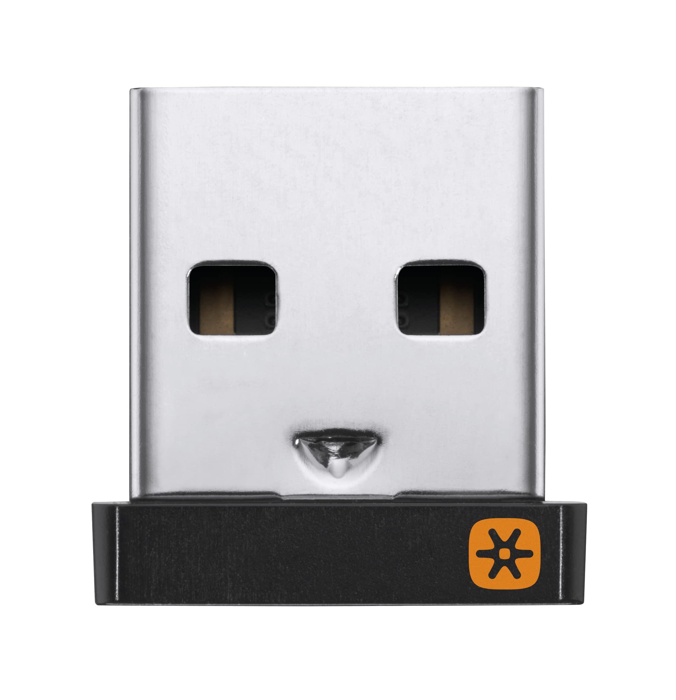Logitech Unifying Receiver, 2.4 GHz Wireless Technology, USB Plug Compatible with all Logitech Unifying Devices like Wireless Mouse and Keyboard, PC / Mac / Laptop - Black - Image 2