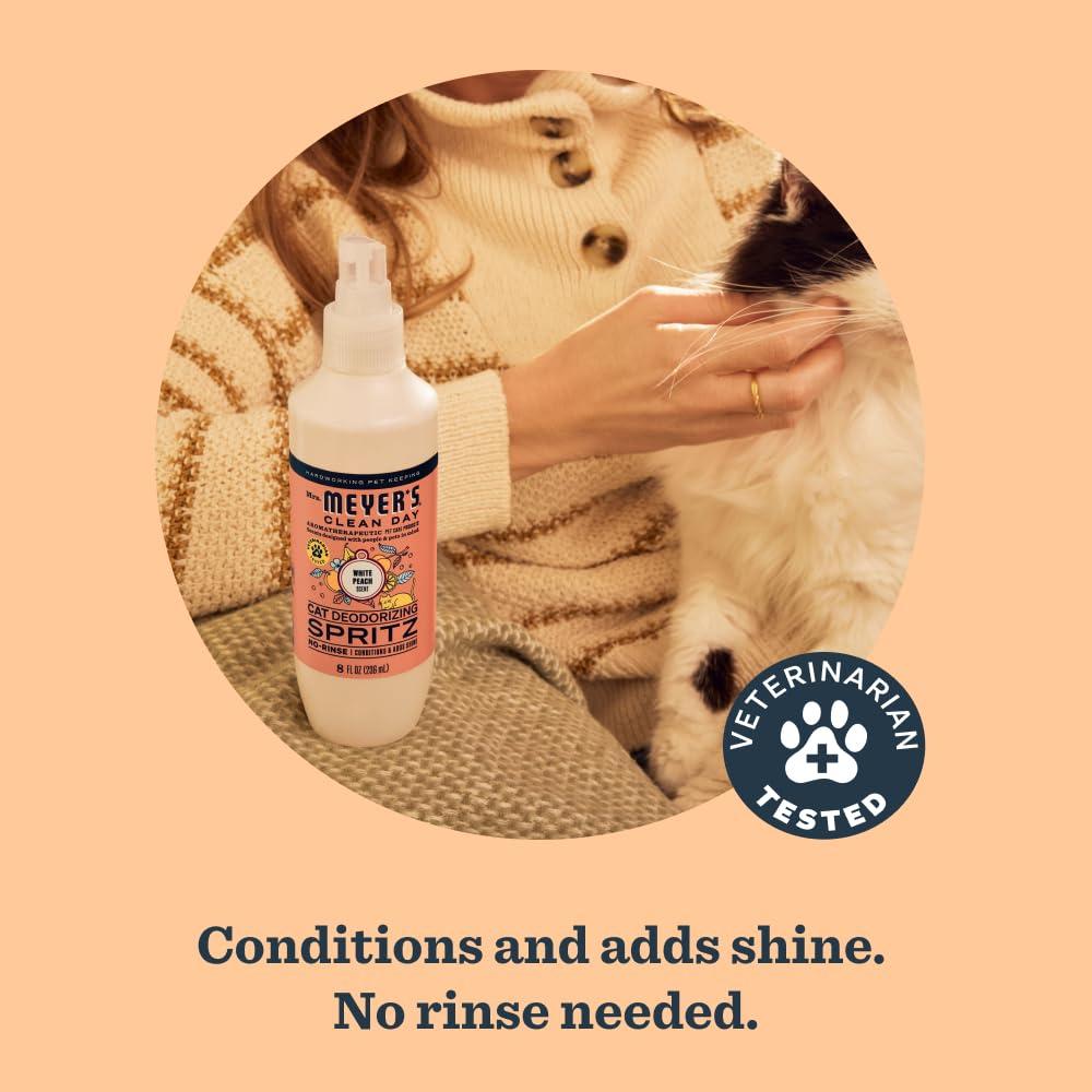 MRS. MEYER'S CLEAN DAY Cat Deodorizing Spray, White Peach Scent, 8oz - Image 4