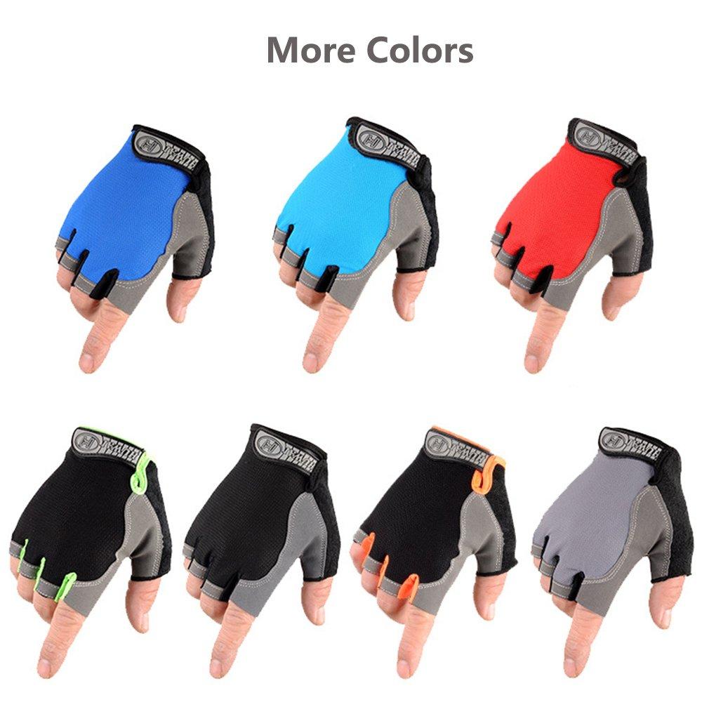 Outdoor Half Finger Cycling Gloves, 1 Pair Sports Fitness Gym Fingerless Unisex Viscose Mesh Breathable Camping Hiking Motorcycle Motorbike Bicycle Fast Drying Gloves - Image 6