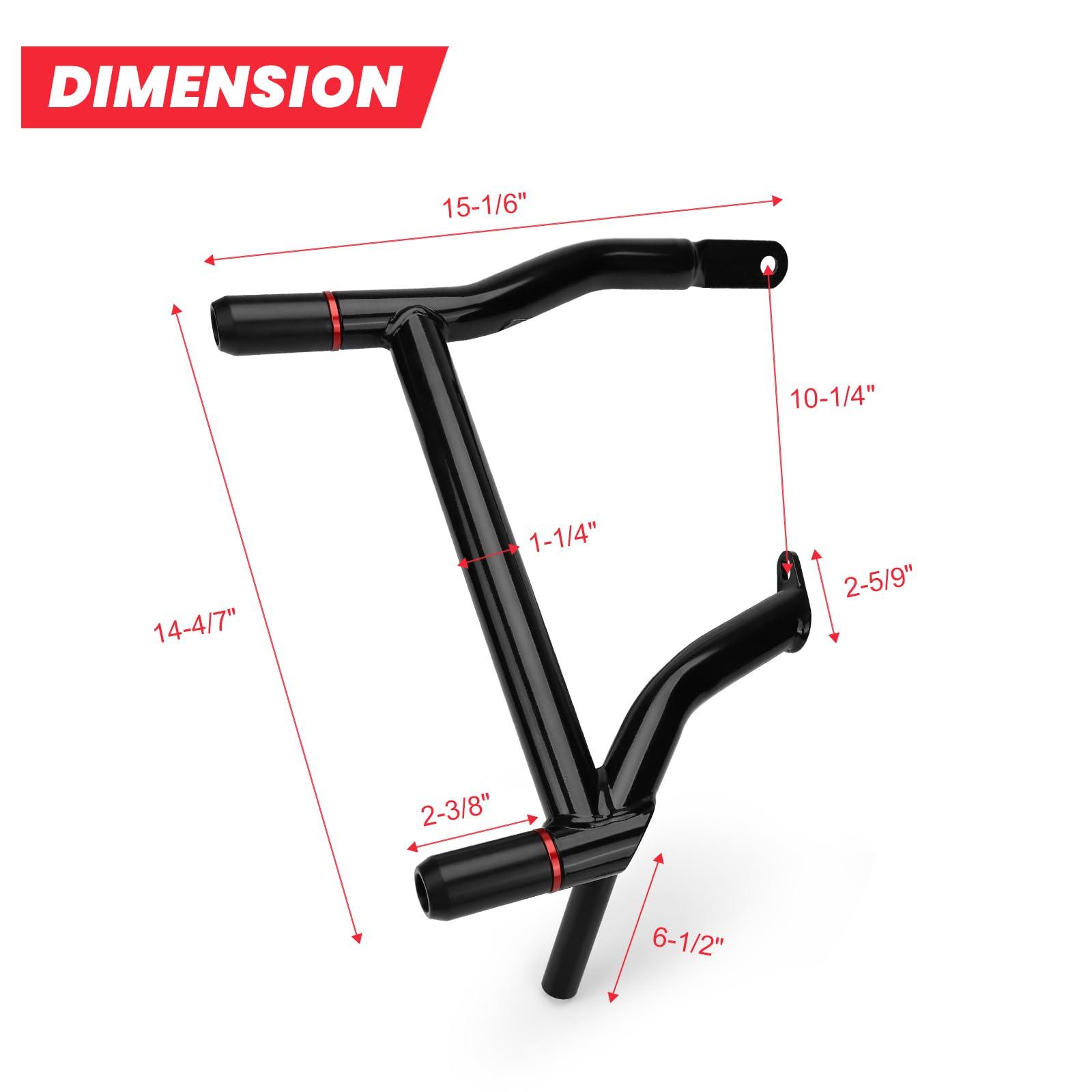 kekykm Saddlebag Guard Crash Bar Bracket compatible with Harley Davidson Touring Street Glide Road Glide Road King Electra Glide Ultra Limited CVO Black Tip Over Bar 2009-2025 - Image 8