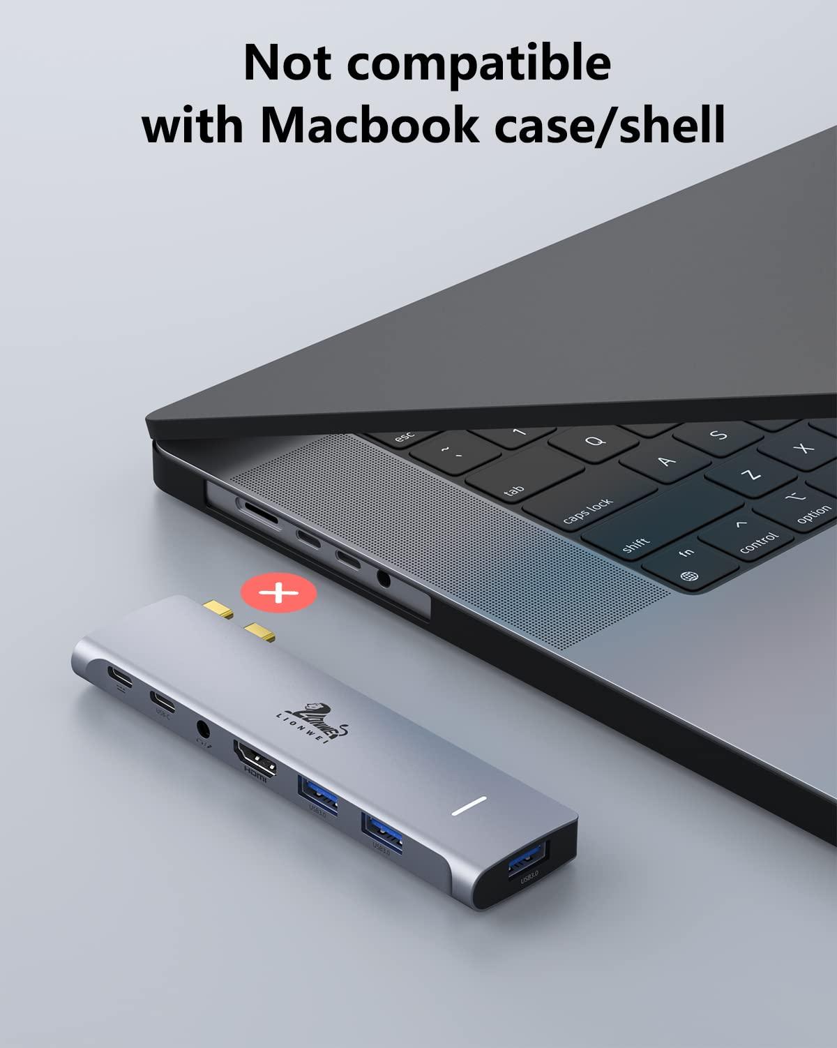 USB C Hub Adapter for MacBook Pro/Air M1M2M3 2022 2021 2020 13"15"16",Multiport MacBook Adapter MacBook Accessories with 4K HDMI,3USB3.0,Audio,100W Thunderbolt-Enabled USB-C,Support MagSafe 3 Charging - Image 6