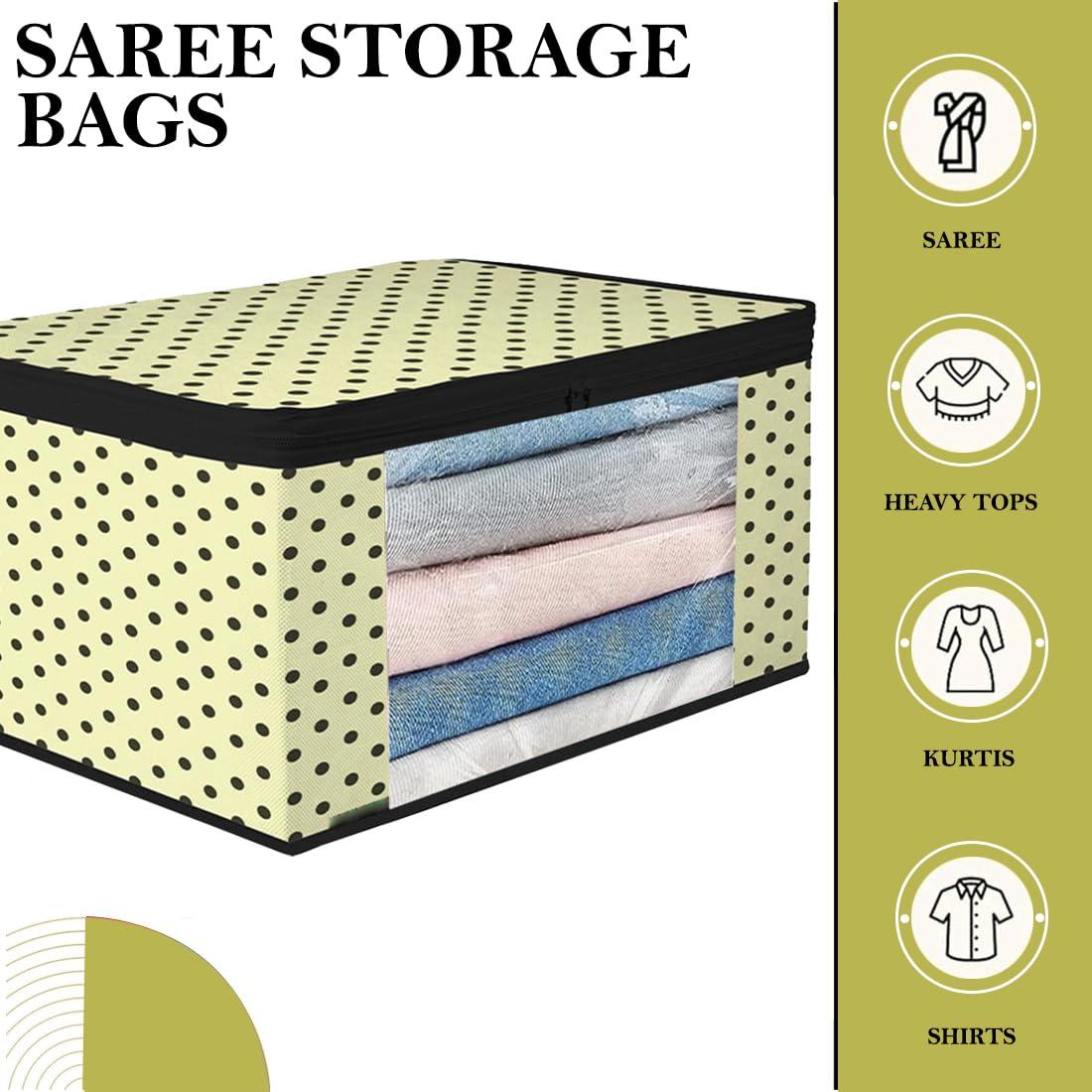 ANKIT INTERNATIONAL Non Woven Saree Cover Storage Bags for Clothes pack of 6 - Image 5