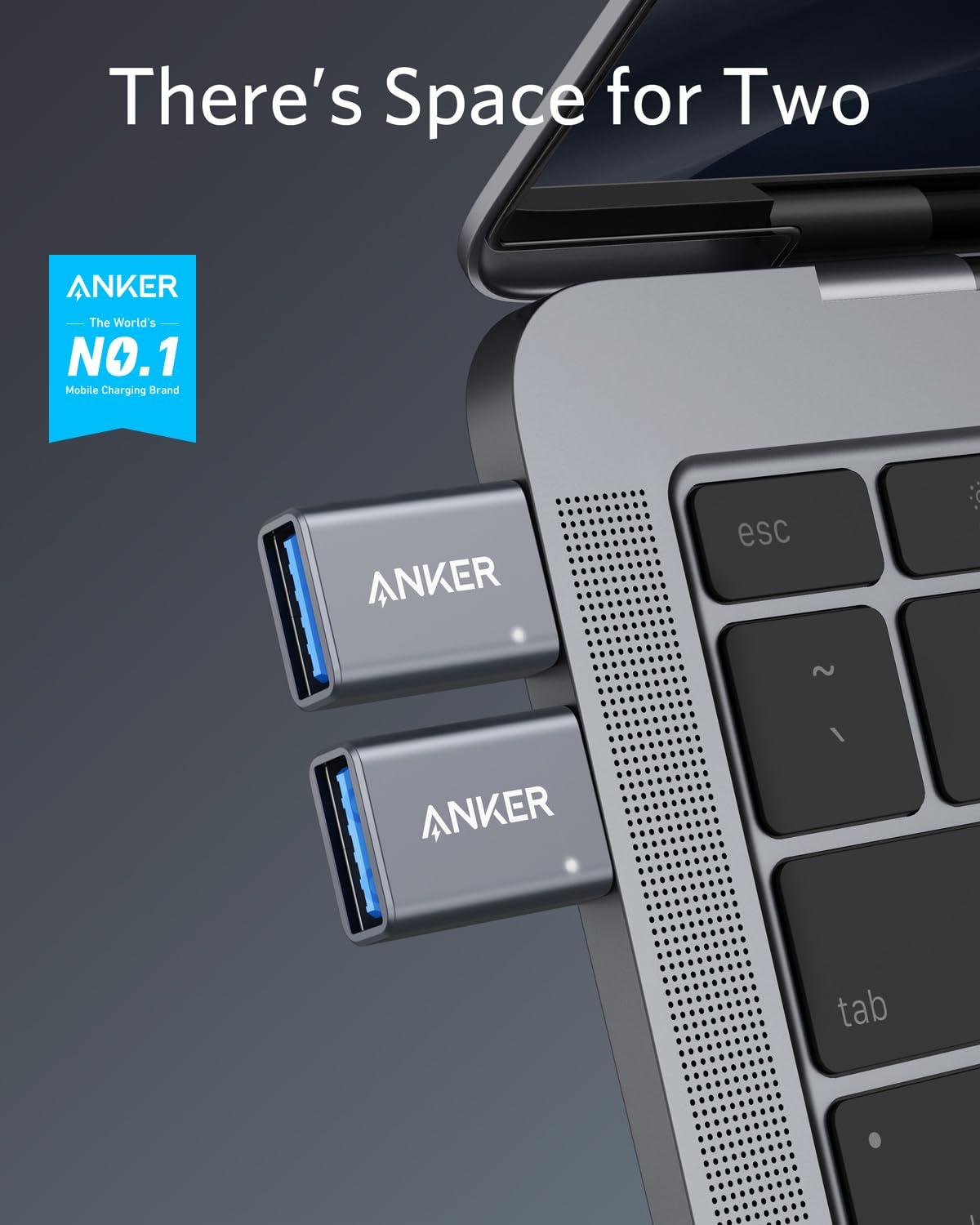 Anker USB C Adapter (2 Pack), USB C to USB Adapter High-Speed Data Transfer for MacBook Pro 2020, iPad Pro 2020, Samsung Notebook 9, Dell XPS and More Type C Devices - Image 2