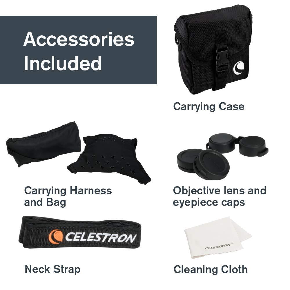 Celestron 71401 TrailSeeker ED 8 x 32 Roof Prism Binocular, Fully Broadband Multi-Coated Lens, BaK-4 Prism Glass, Black - Image 6