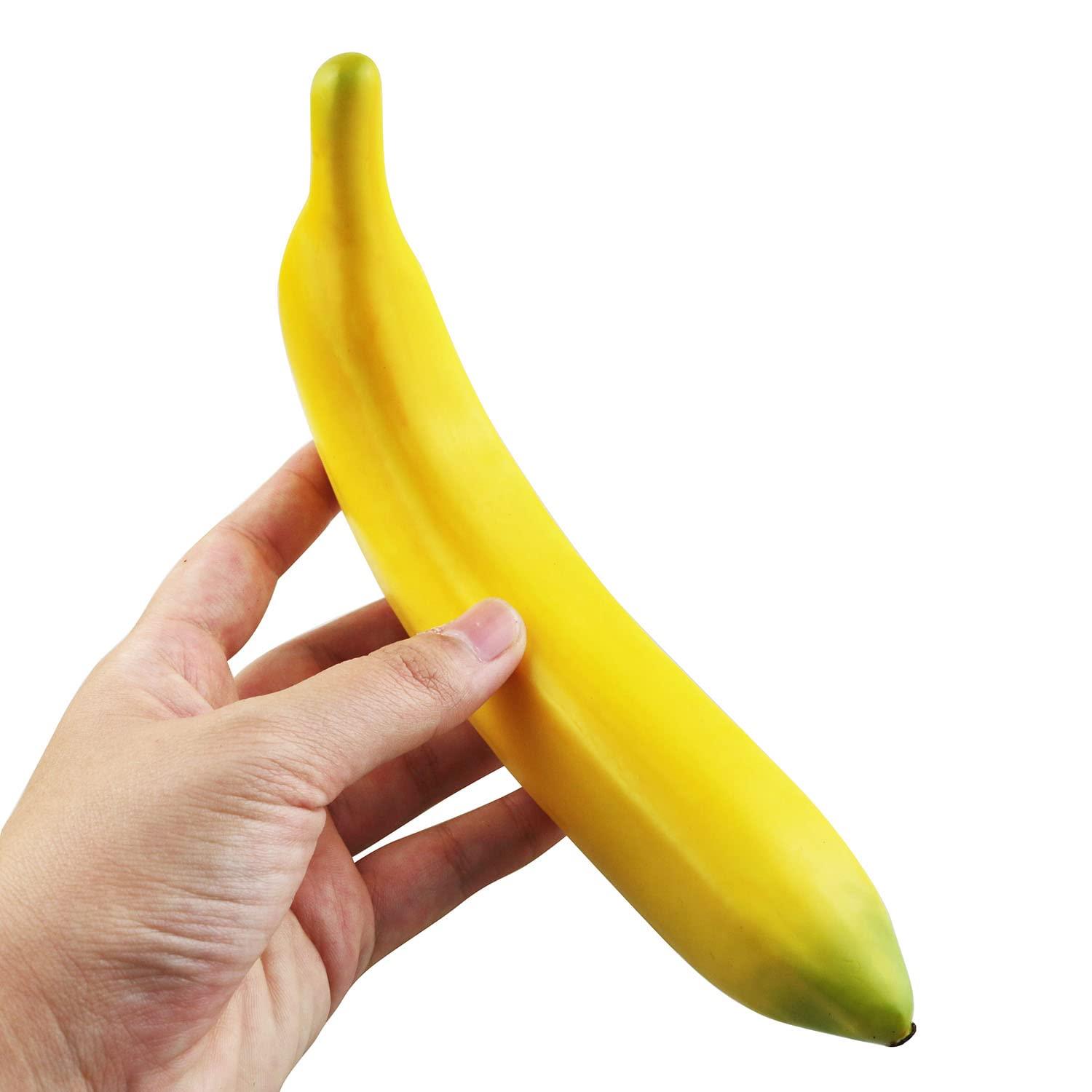 TAODAN 6pcs Fake Banana Artificial Yellow Bananas 7.8" Foam Simulated Simulation Fruit Model Decorative Food Home Party Decor - Image 6