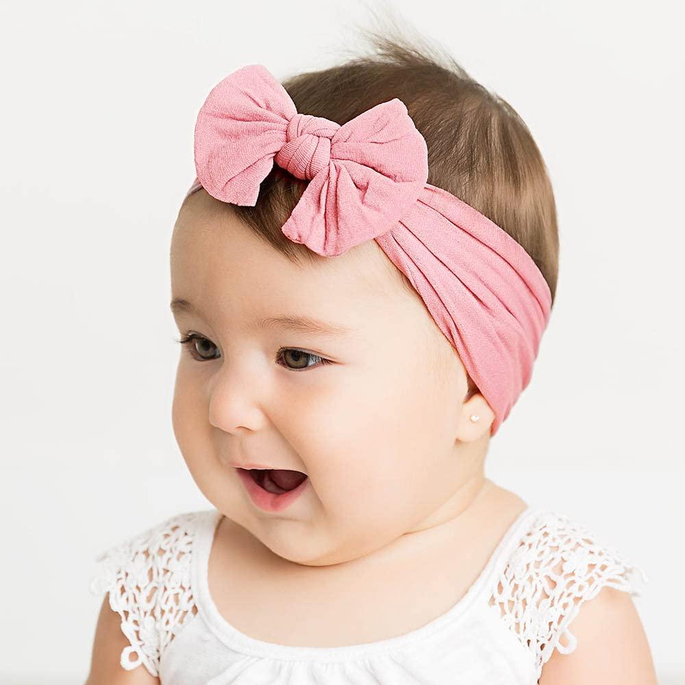 CÉLLOT Super Stretchy Soft Knot Headbands with Hair Bows Head Wrap Hair Accessories For Newborn Baby Girls Infant Toddlers Kids - Image 7