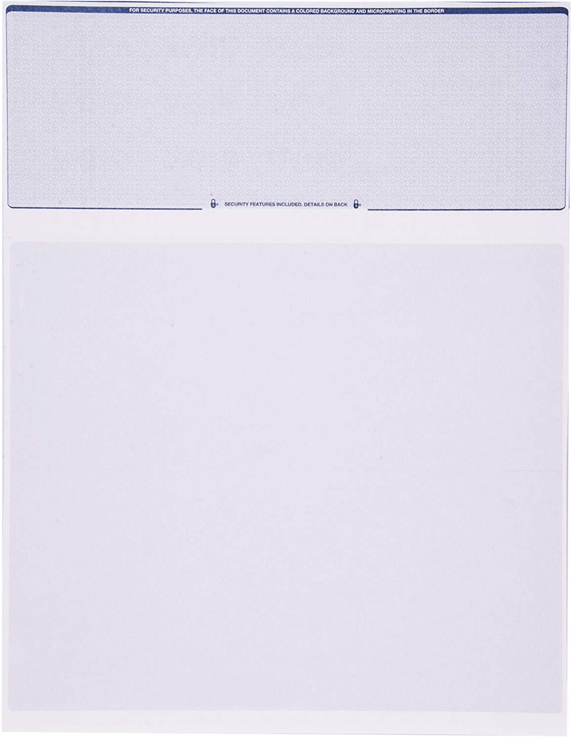CheckOMatic Computer Business and Personal Check Paper - 100 Pack High Security Check Paper Top Blank Stock Checks Laser Printer Compatible with QuickBooks - Blue Diamond - Image 2