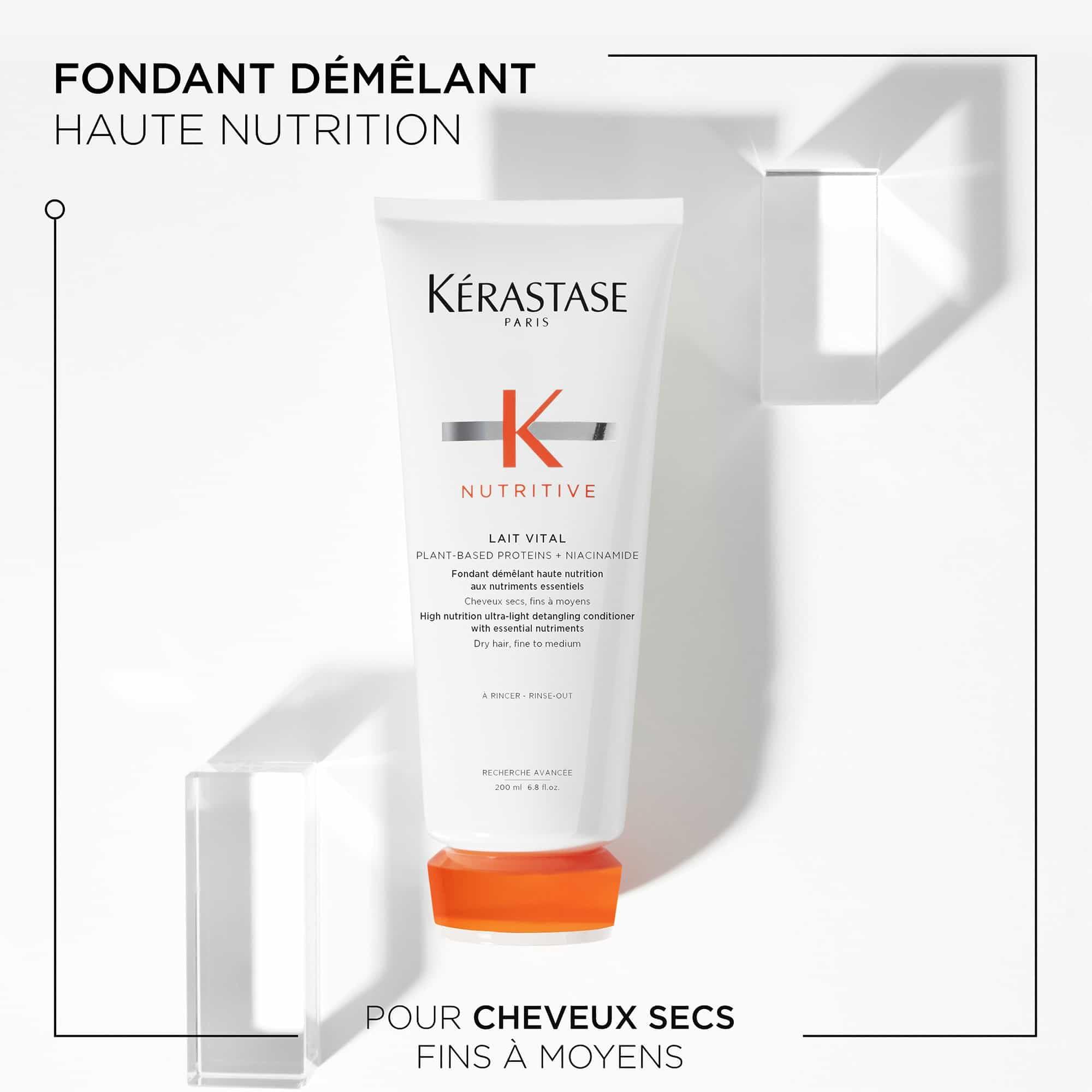 Kerastase Nutritive Lait Vital Hydrating Conditioner For Fine to Medium Dry Hair - Illuminates Shiny Hair and Easily Detangles, With Plant-Based Proteins & Niacinamide - Image 5