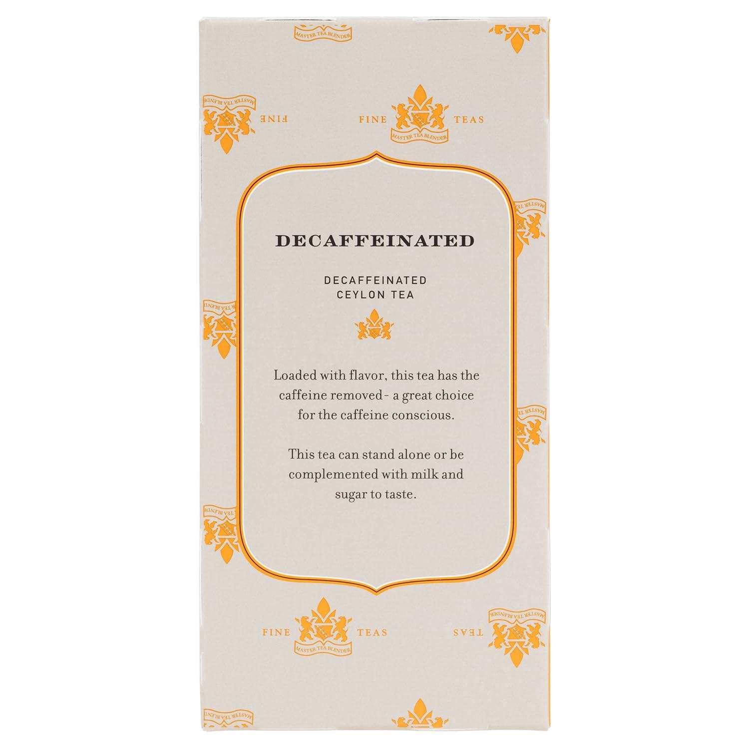 Harney & Sons Black Tea, Decaffeinated Ceylon, 20 Tea Bags, 1.26 oz./36 grams - Image 3