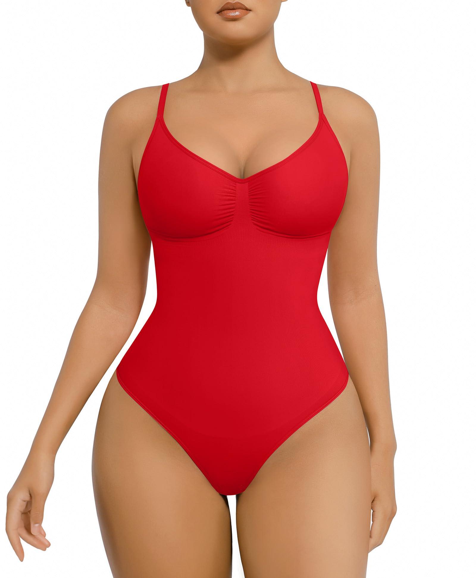 FeelinGirl Shapewear Bodysuit for Women Tummy Control Sculpting Shaper Thong Seamless Snatched Waist Shaper Body Suit