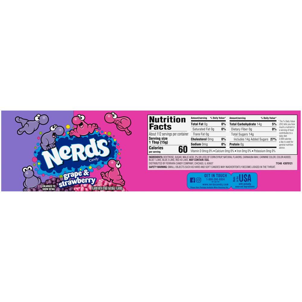 Nerds Grape & Strawberry Candy 1.65 Ounce, Pack of 36 - Image 2