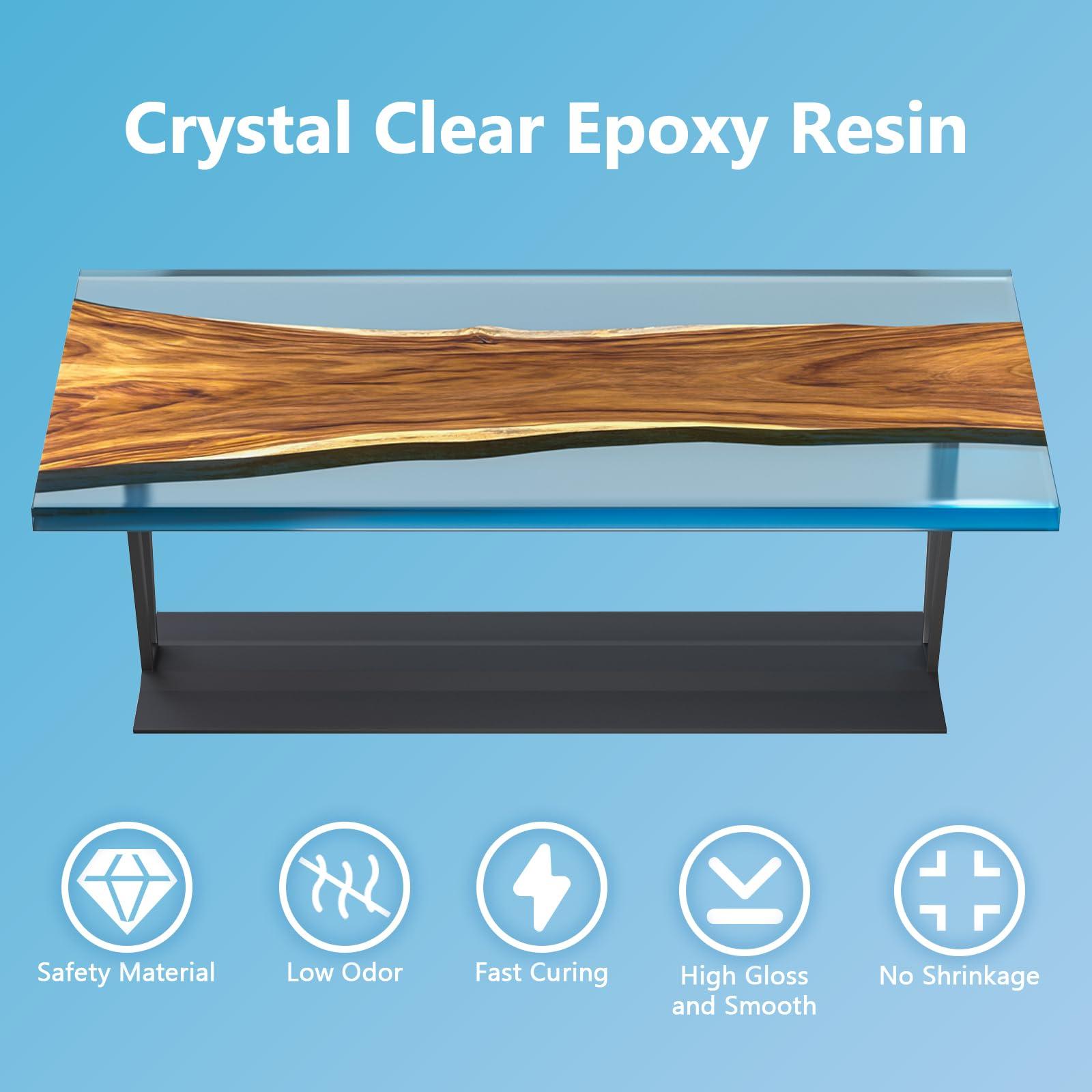 OcePor Epoxy Resin-2 Gallon, Crystal Clear Epoxy Resin Kit, No Yellowing No Bubble Art Casting for Art Crafts, Jewelry Making, Wood & Molds(1 Gallon x 2) - Image 3