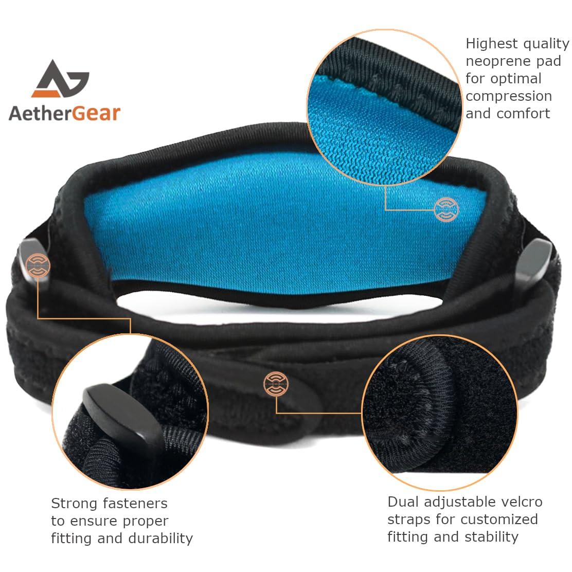 AetherGear Tennis Elbow Brace (2 pack) for Tendonitis, Forearm Brace Support Band with Compression Pad and Elbow Strap Wrap for Tennis and Golfer's Elbow and Bursitis for Women and Men - Image 4