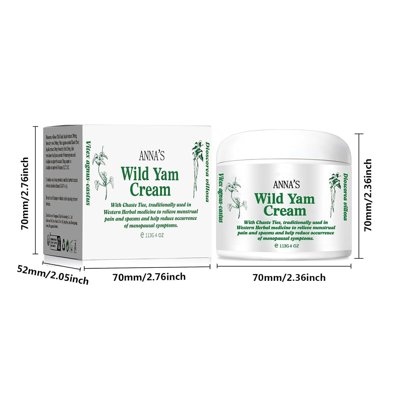 Anna's Organic Wild Yam Cream, Wild Yam Cream Body Moisturizer for All Skin Types - Image 7