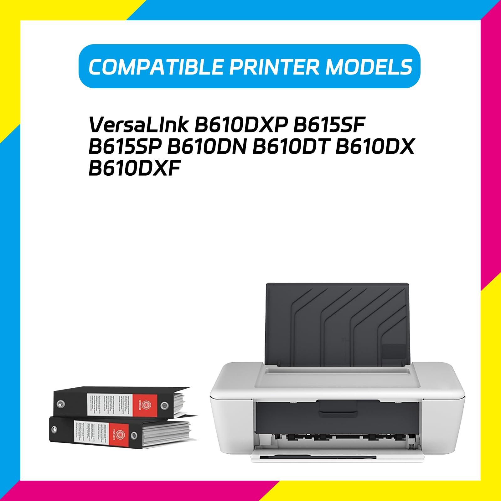 106R03944 Toner Cartridge Compatible for Xerox VersaLInk B610DXP B615SF B615SP B610DN B610DT B610DX B610DXF Printers, High Yield 56700 Pages, with Chip High-Definition Printing (2-Pack Black) - Image 2