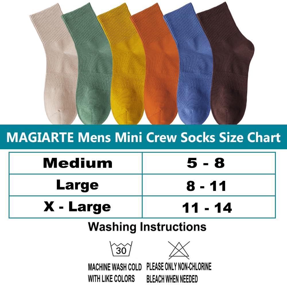 MAGIARTE Mens Athletic Cotton Quarter Crew Socks Moisture Wicking Odor Control Arch Support Compression Running Socks for men - Image 6