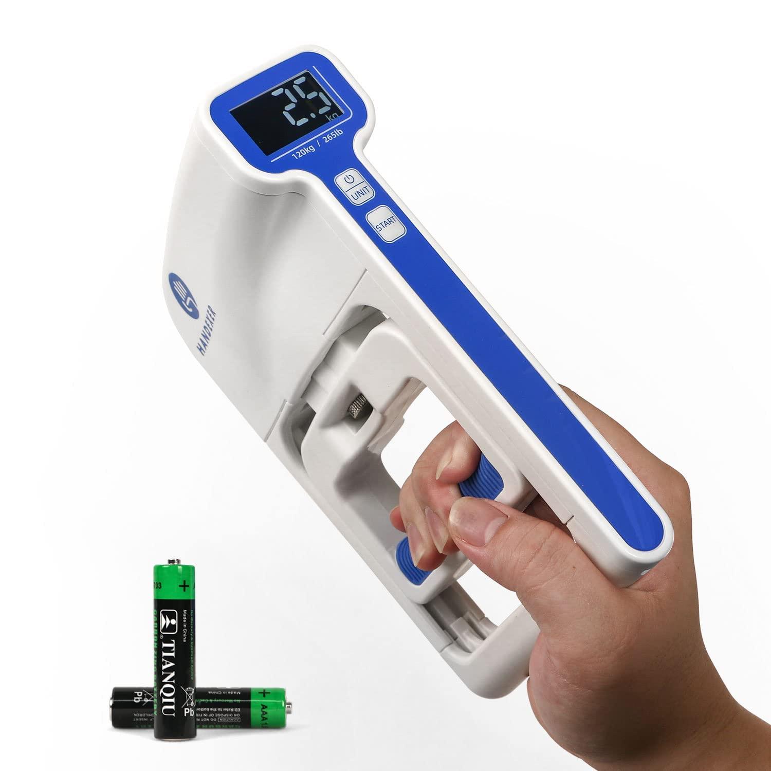 Handexer Grip Strength Tester 265lb/120kg, Digital Hand Dynamometer FDA Registered with Backlit LCD for Grip Strength Testing and Training - Image 8