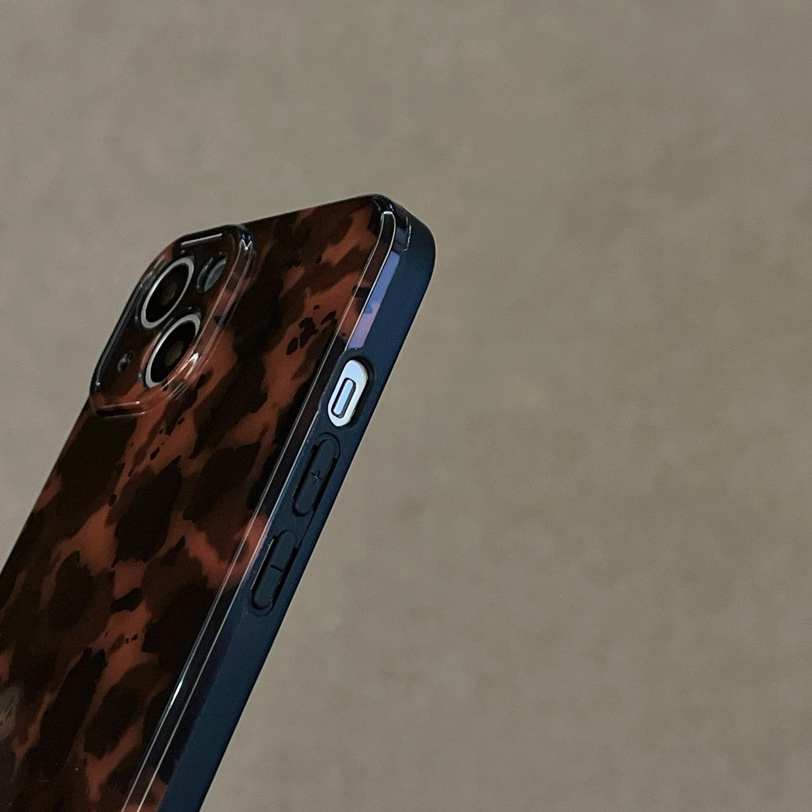 Tortoise Shell Retro Phone Case Compatible with iPhone 14 2022 Chic Amber Brown Leopard Stylish Classic Soft Slim Protective Cover for iPhone14 6.1inch - Image 8