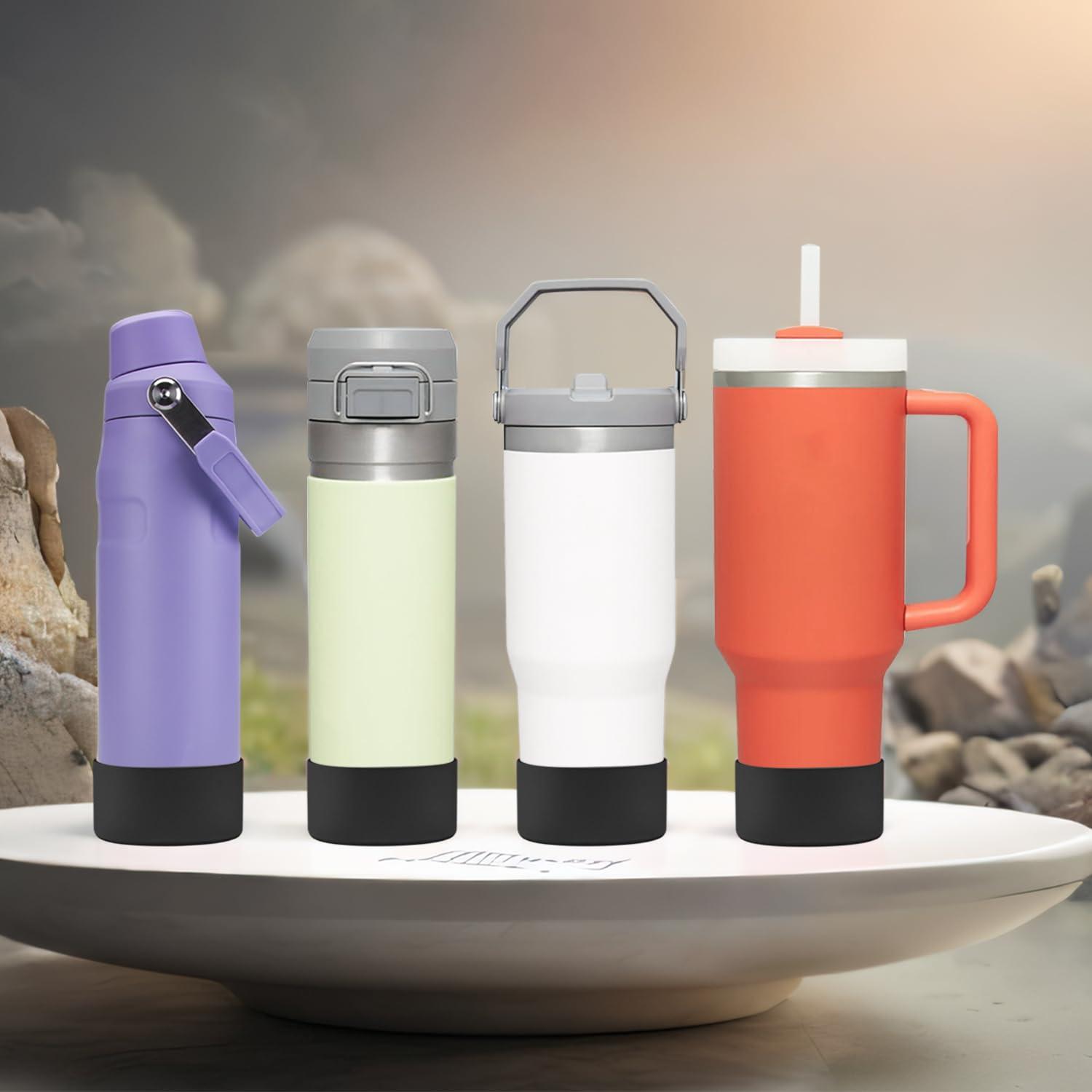 ziHenryDa 2Pcs Silicone Boot Sleeve for Stanley IceFlow Fast Flow Water Bottle 24oz,Silicone Boot Bumper for Stanley Quencher 40oz,for IceFlow 20oz 30oz,for Quick Flip GO 24oz Bottle（Thickened） - Image 6