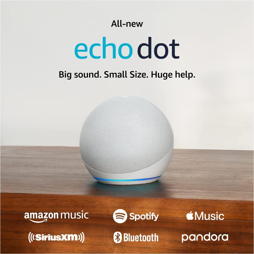 Amazon Echo Dot (newest model), Vibrant sounding Alexa speaker, Great for bedrooms, dining rooms and offices, Glacier White - Image 9