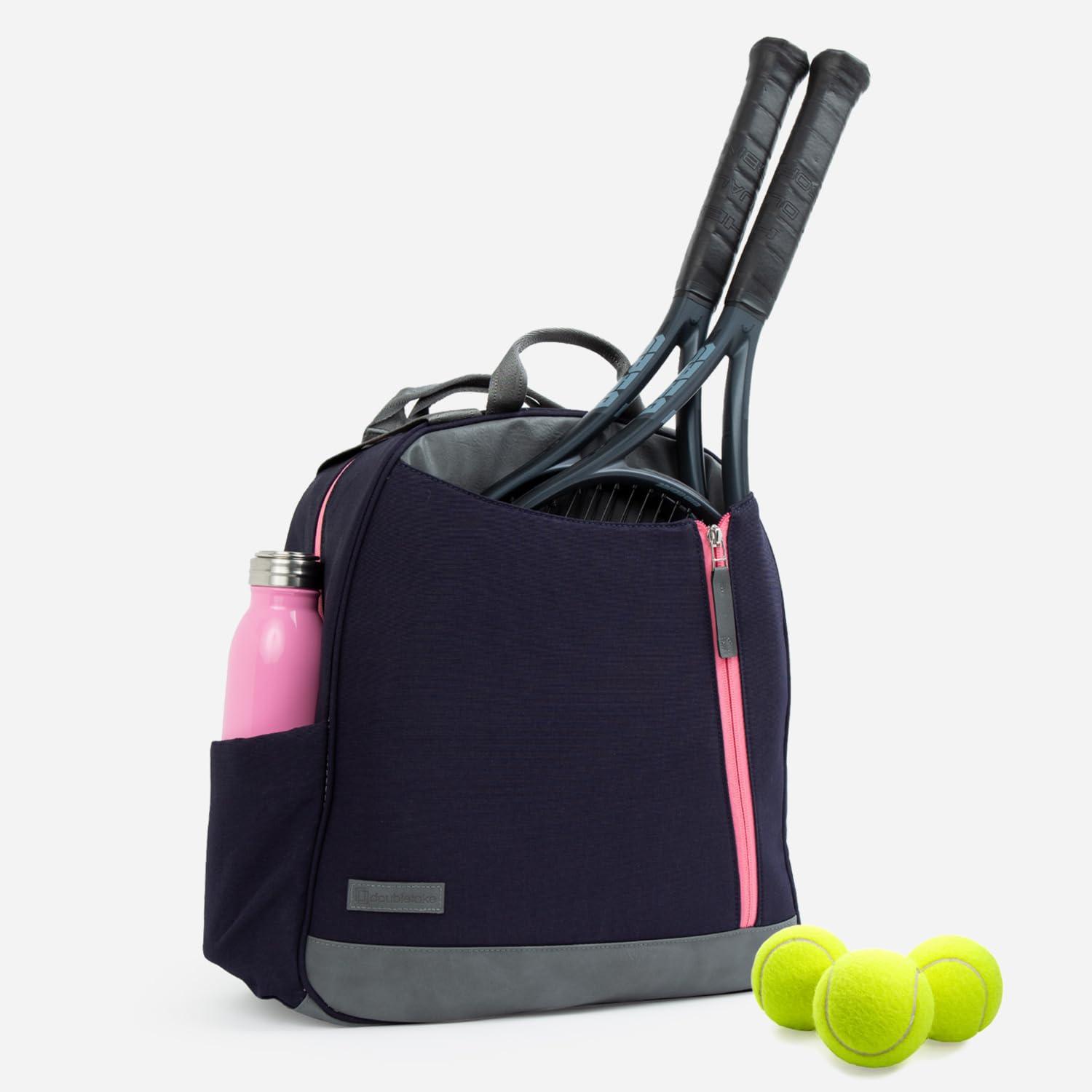Doubletake Melbourne Tennis Backpack/Tote | Designer Tennis Bag for Women | Fits 2 Racquets with Large Capacity for Accessories