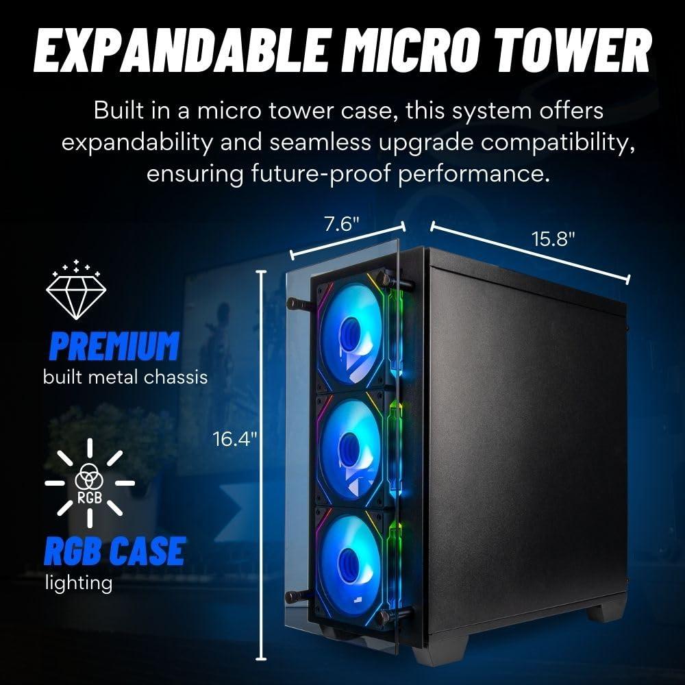 Stratos Micro Gaming Desktop - NVD RTX 5090, Intel 24 Core i9-14900KF, 96GB DDR5 RAM, 2x2TB Gen4 NVMe SSD, WiFi, Windows 11Pro - Liquid Cooled RGB Gamer Computer - Image 7
