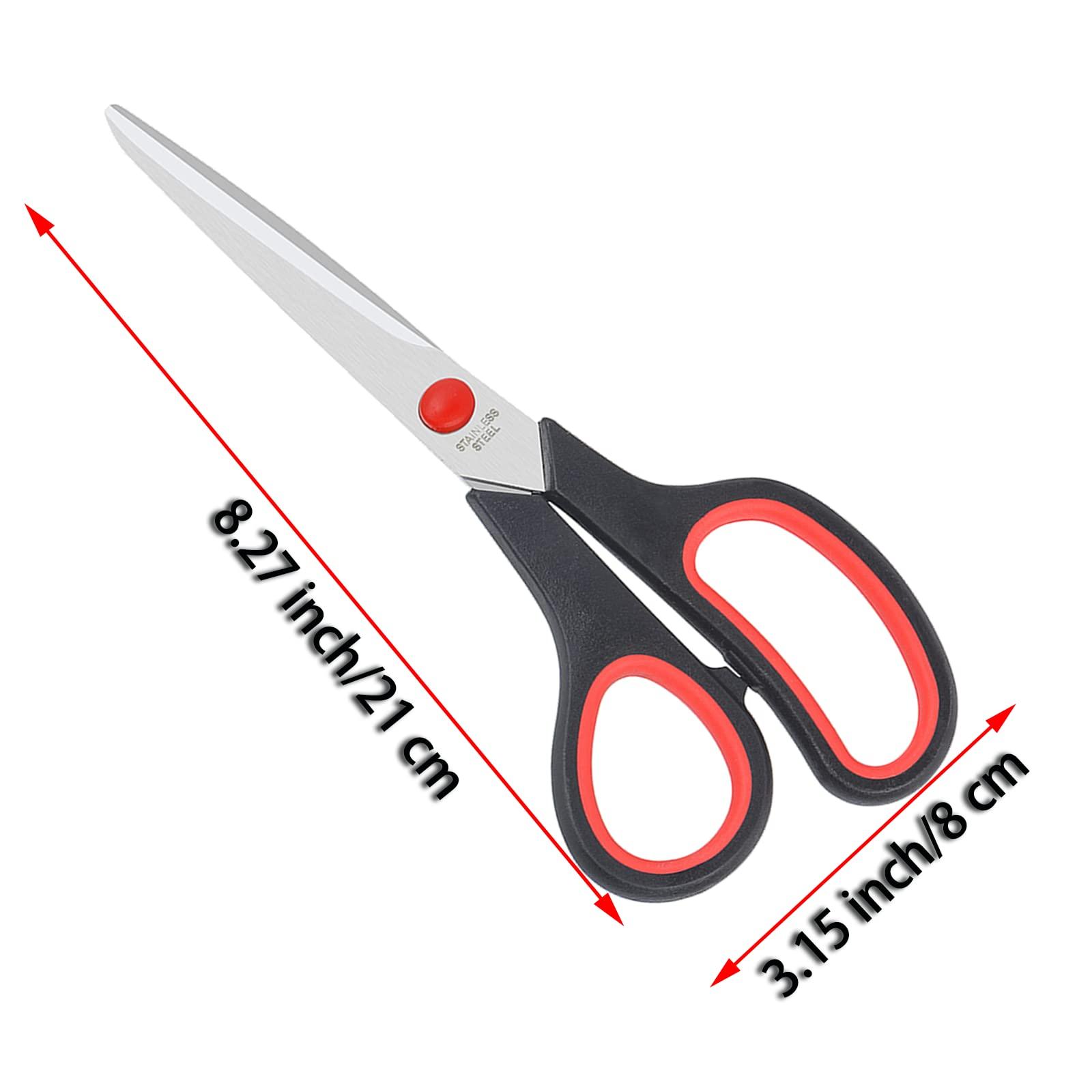 Scissors All Purpose for Office Heavy Duty, 8" Scissors Bulk Pack of 12 for Home Craft Sewing Fabric Supplies, High/Middle School Student Teacher Scissor,Right/Left Handed - Image 3