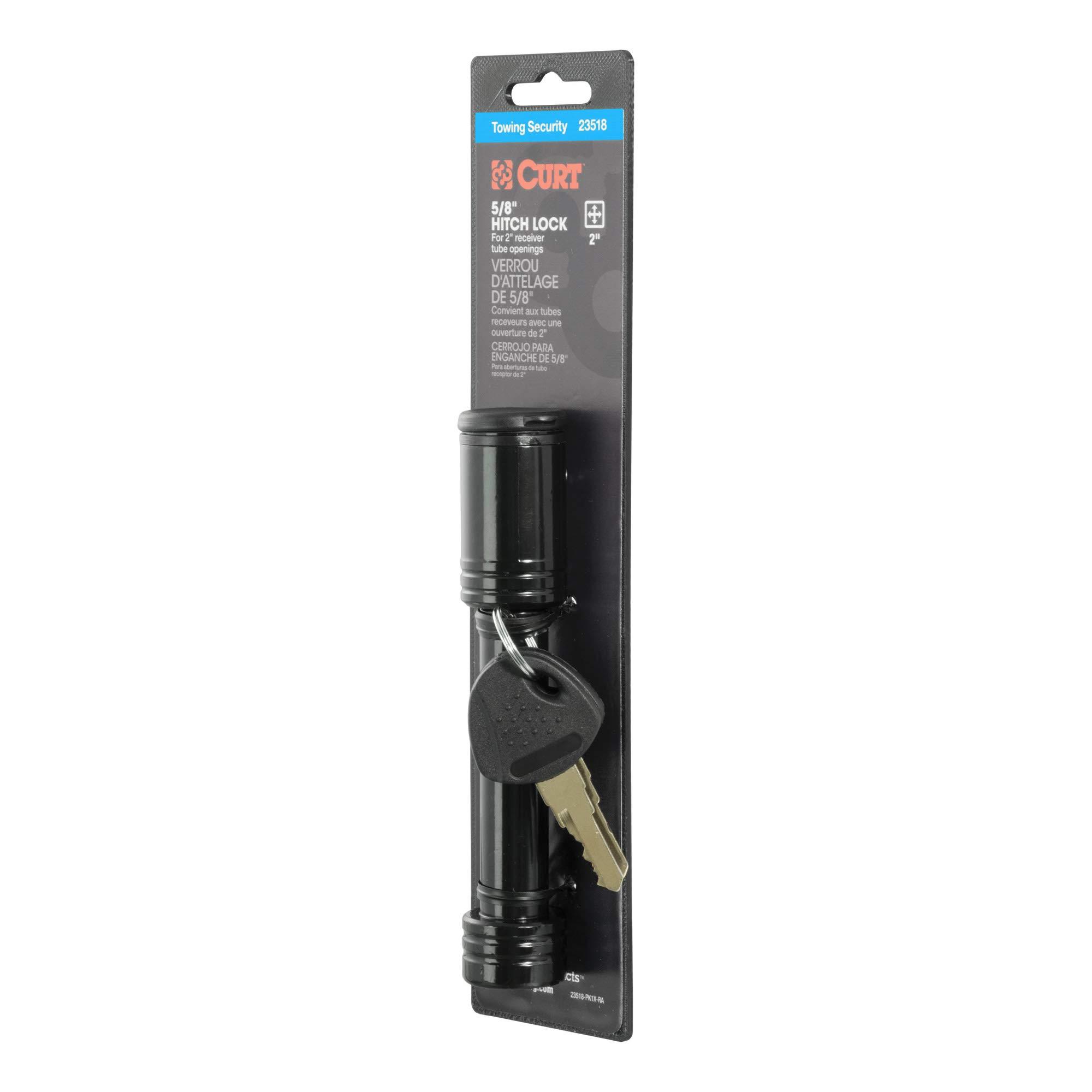 CURT 23518 Black Trailer Hitch Lock, 5/8-Inch Pin Diameter, Fits 2-Inch Receiver - Image 9