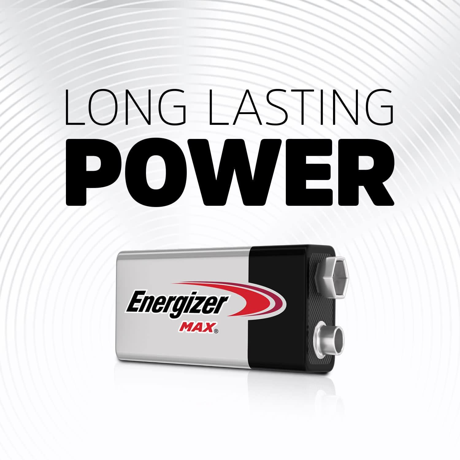 Energizer MAX 9V Batteries (4 Pack), 9 Volt Alkaline Batteries - Packaging May Vary - Image 3