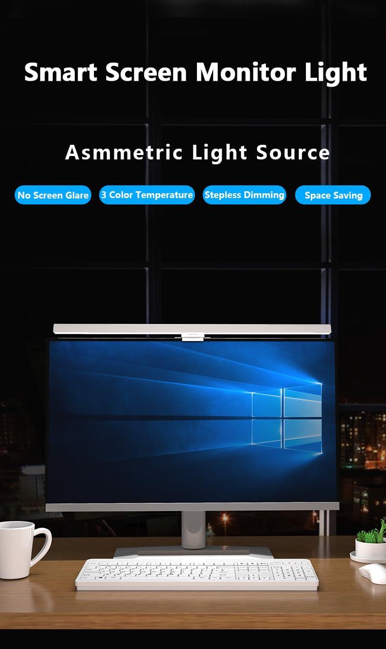 Vctitil Computer Monitor Light Bar, 3 Color Temperature Mode Computer Screen Monitor Light Bar for Eye Caring, USB Powered Stepless Dimming LED Light Bar for Home and Office - Image 3