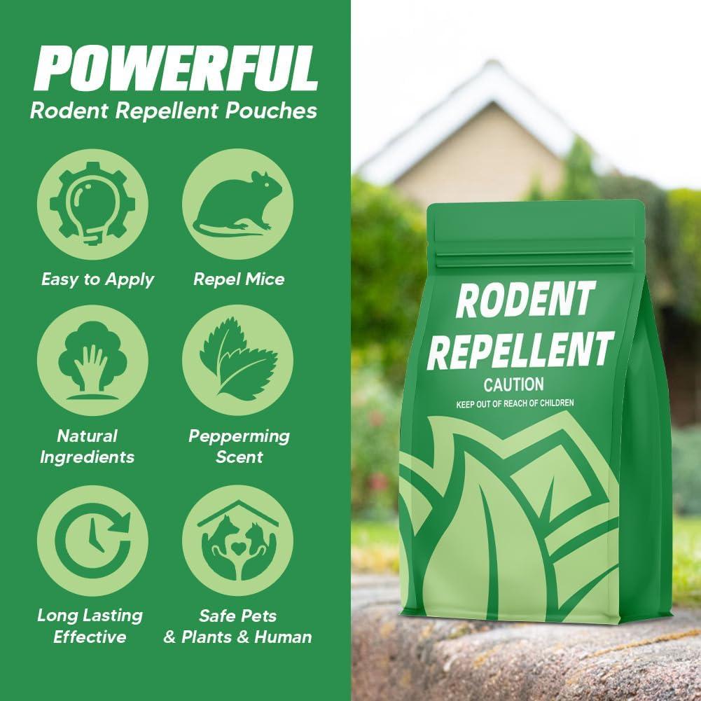 LAQDECDV Mouse Repellent Pouches, Mice Repellent Indoor, Rodent and Rat Repellant for House, Extra-Strength Peppermint to Repel Mice and Rats, Mice Deterrent Outdoor, Keep Mice Out of Camper/RV-10P - Image 3