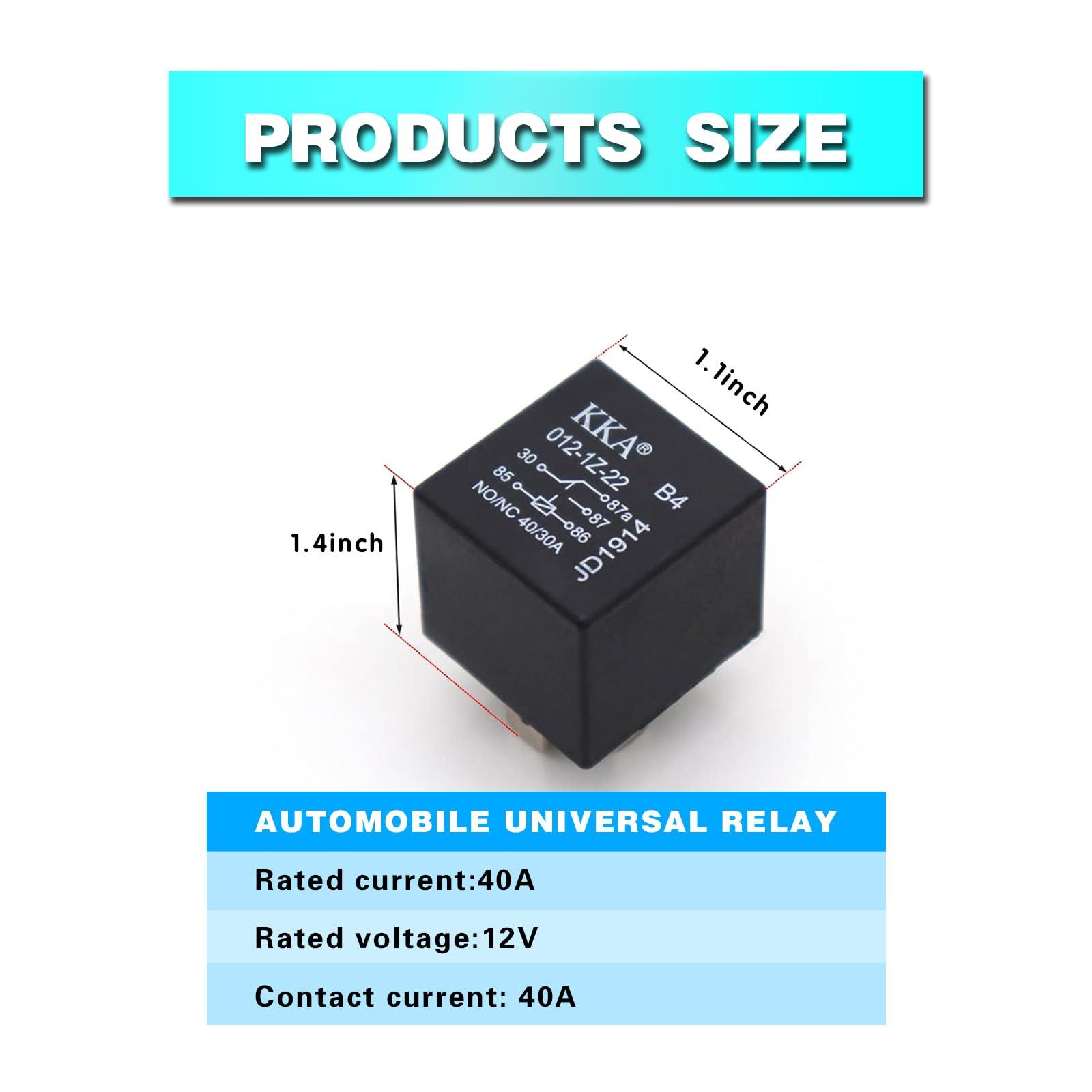 Arwrilt 4 PCS Car 12V Relays, 5 Pin Starter Relay, Multifunctional Waterproof Relay for Car Boat Outboard Motor, Universal Automotive Replacement Accessories (Black) - Image 2