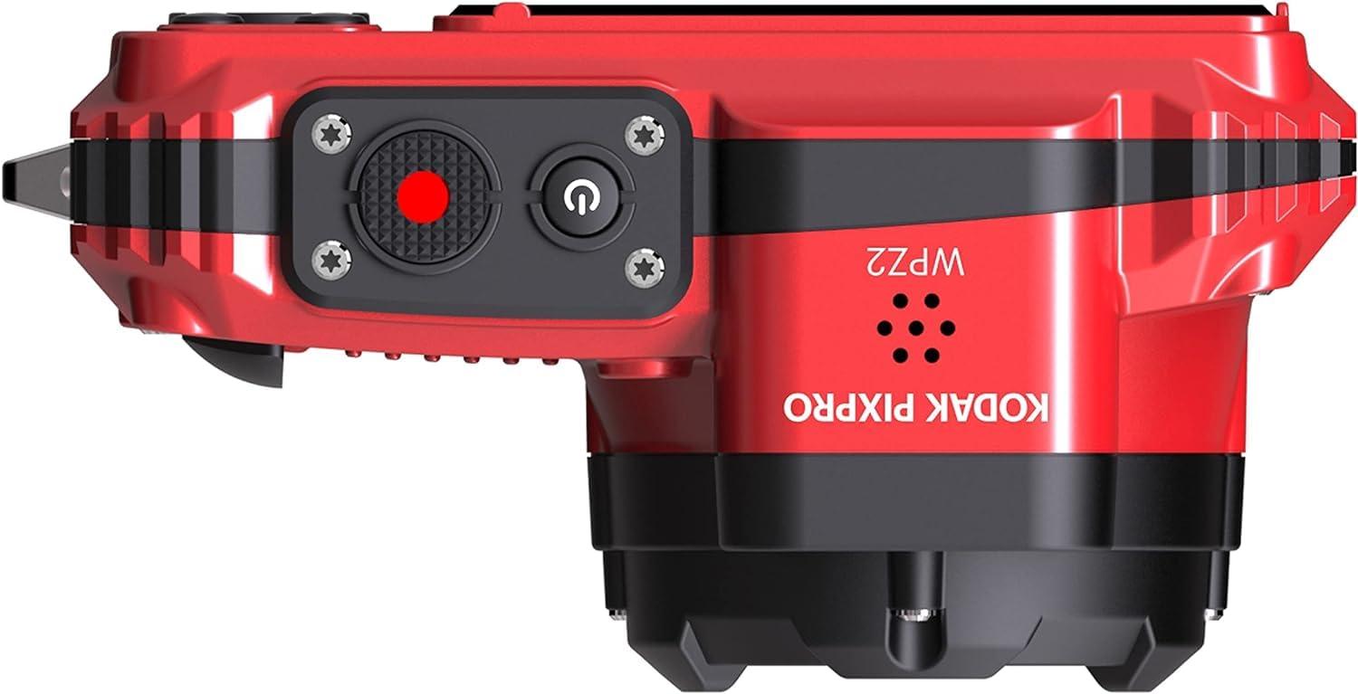 KODAK PIXPRO WPZ2 Rugged Waterproof Digital Camera, Red Bundles with Case, Monopod, Card Reader and More (9 Items) - Image 5