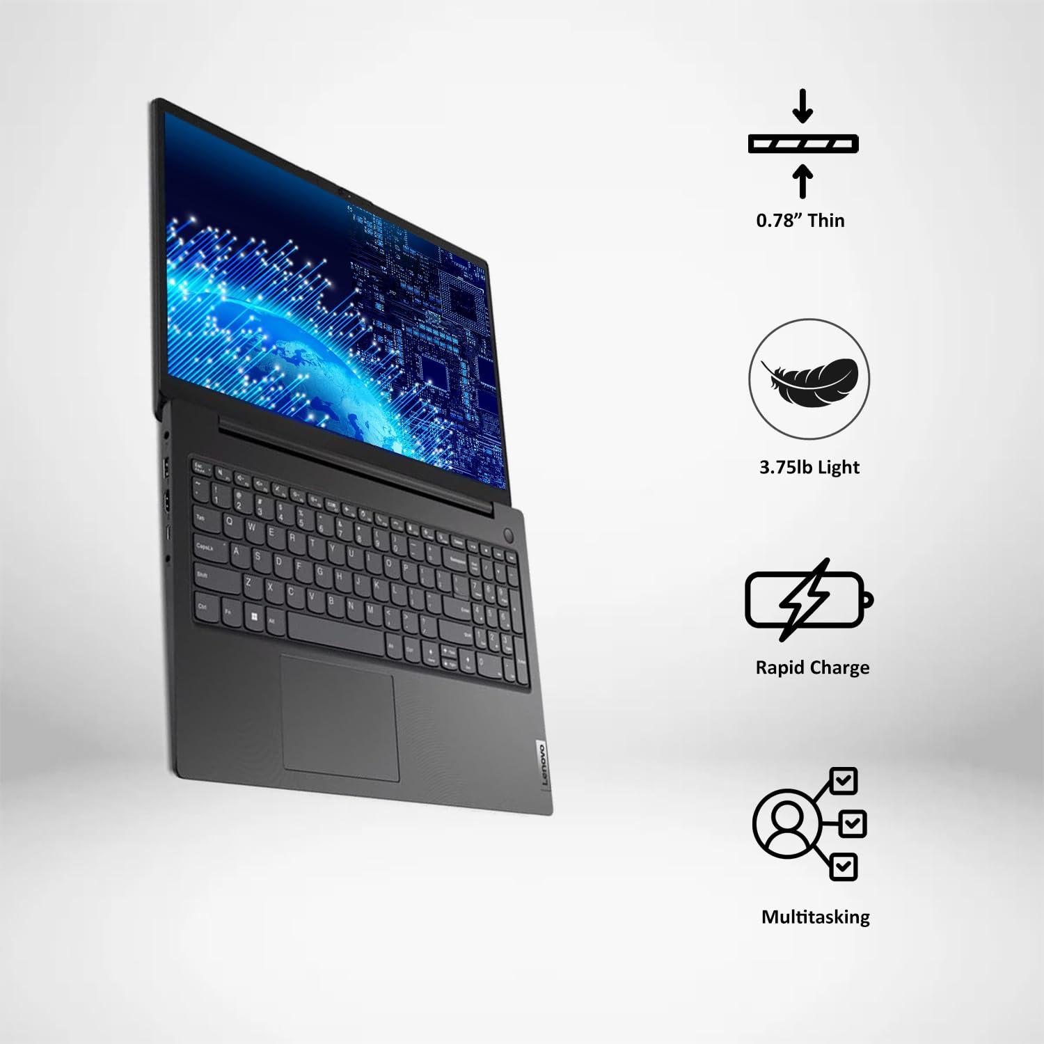 Lenovo V15 Gen 3 Business Laptop, 15.6" FHD Display, Intel Core i7-1255U, 40GB RAM, 2TB SSD, Wi-Fi 6, Bluetooth, HDMI, RJ-45, Webcam, Windows 11 Pro, Black - Image 5