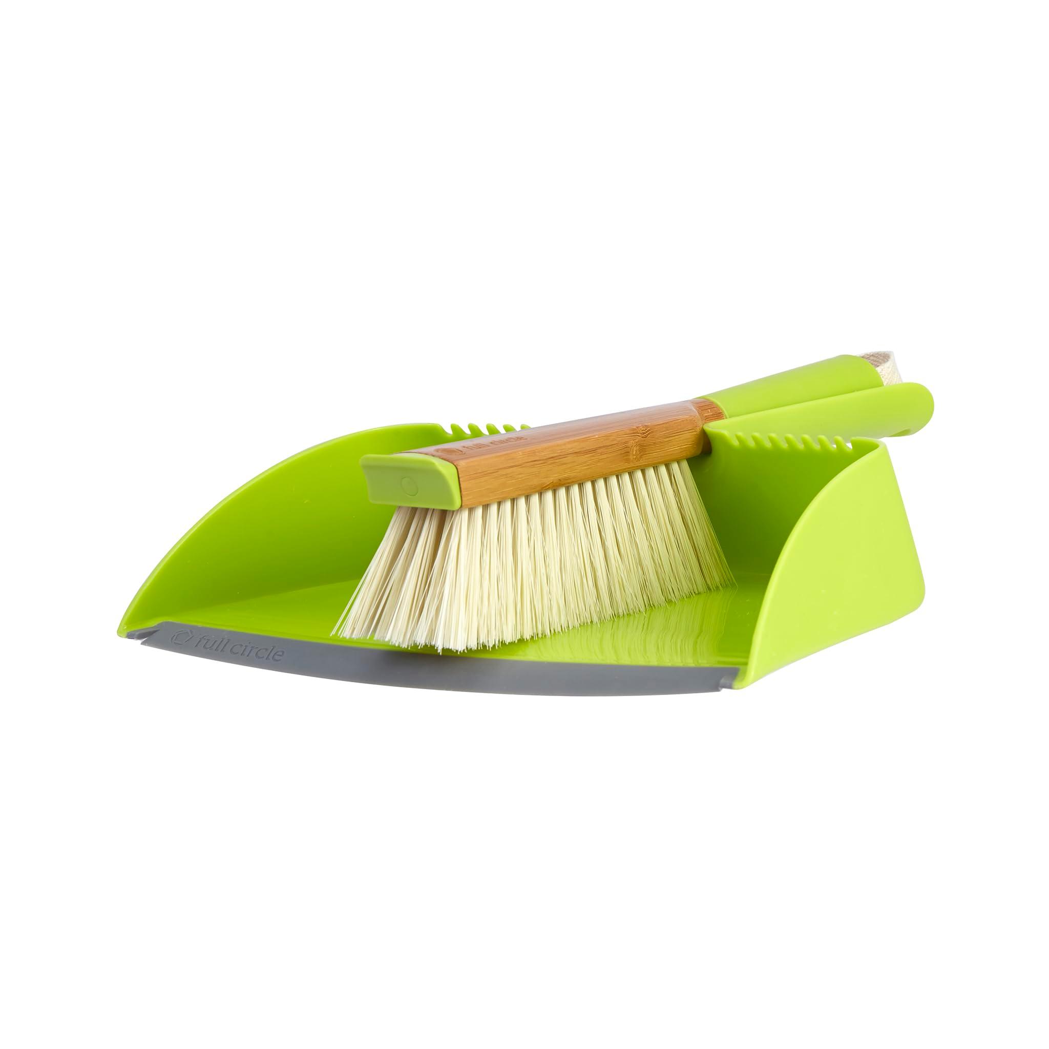 Full Circle Clean Team Brush & Dustpan Set, Green - Image 3