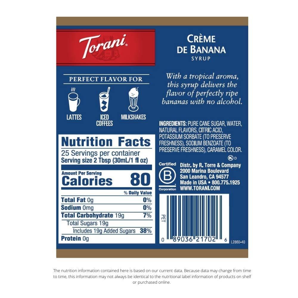 Torani Syrup, Crème de Banana, 25.4 Ounces (Pack of 4) - Image 2
