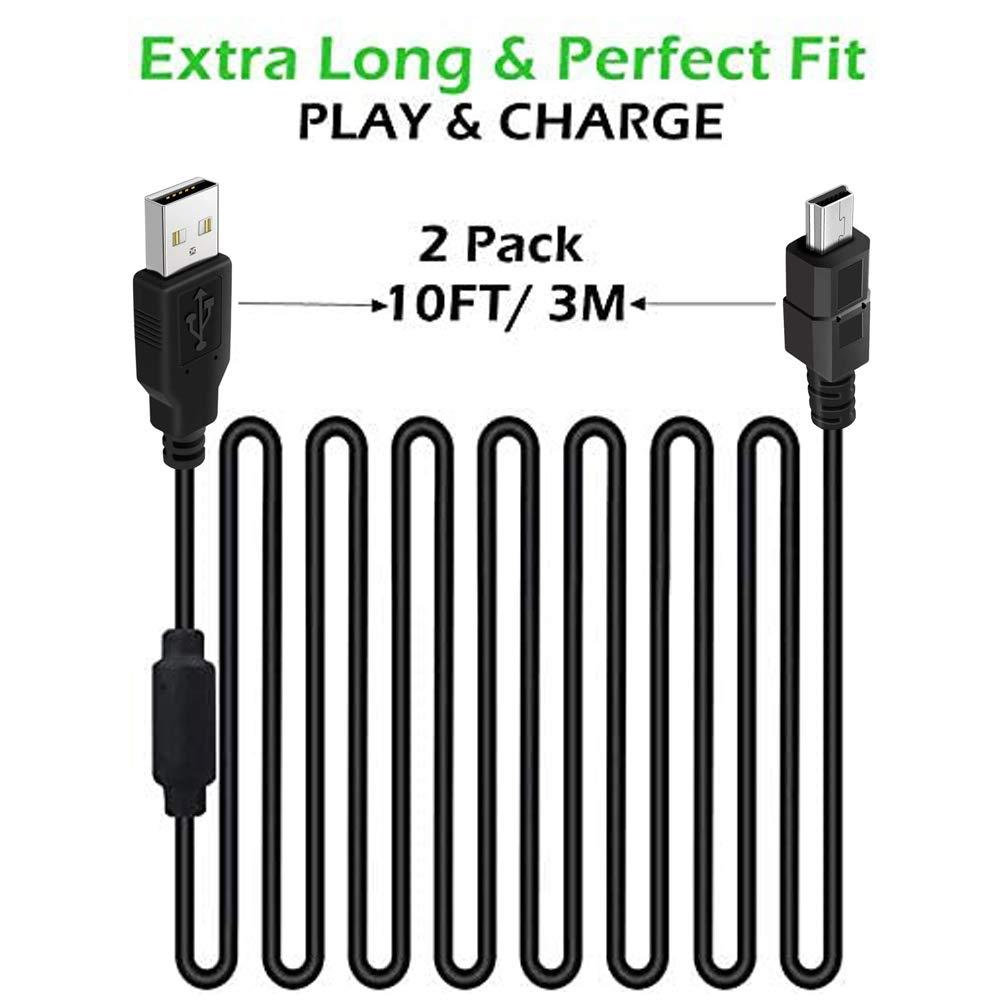 BATSOEASY 2 Pack 10ft PS3 Controller Charging Cable, USB 2.0 Type A to Mini B Cable Sync Cord for Sony PlayStation 3 / PS3 Slim/PS Move Controllers, Cell Phones, Digital Cameras, TI-84 Plus CE etc - Image 4