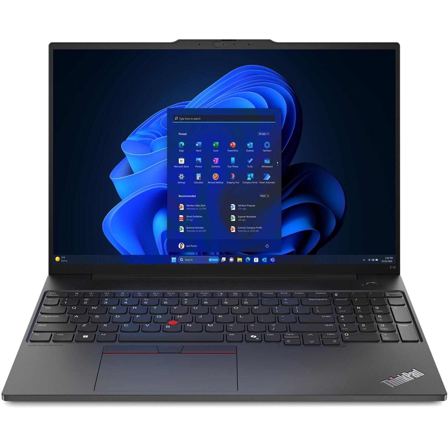 Lenovo ThinkPad E16 Gen 1 Business Laptop 16.0" WUXGA IPS Display 300 nits (AMD Ryzen 5 7530U 6-Core 2.00GHz, 16GB RAM, 512GB PCIe SSD, AMD Radeon, Backlit KYB, FP, WiFi 6, Win11Pro) w/Dockztorm Hub - Image 2